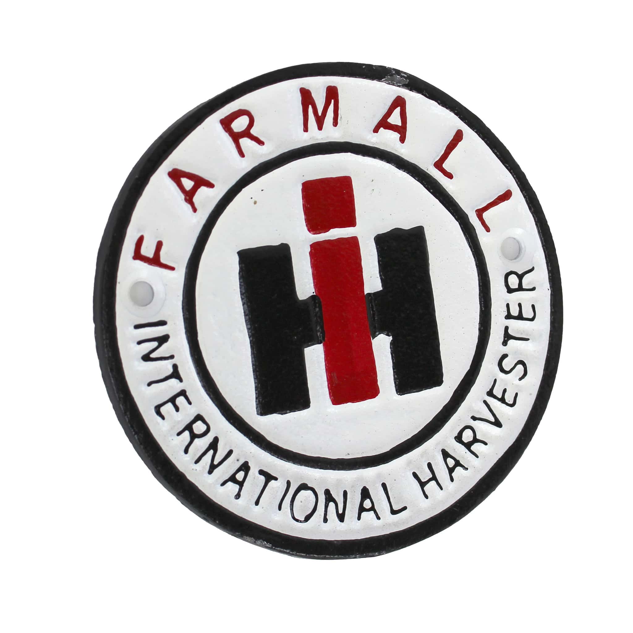 IH Farmall Cast Iron 4.5in Round Sign - Image 2