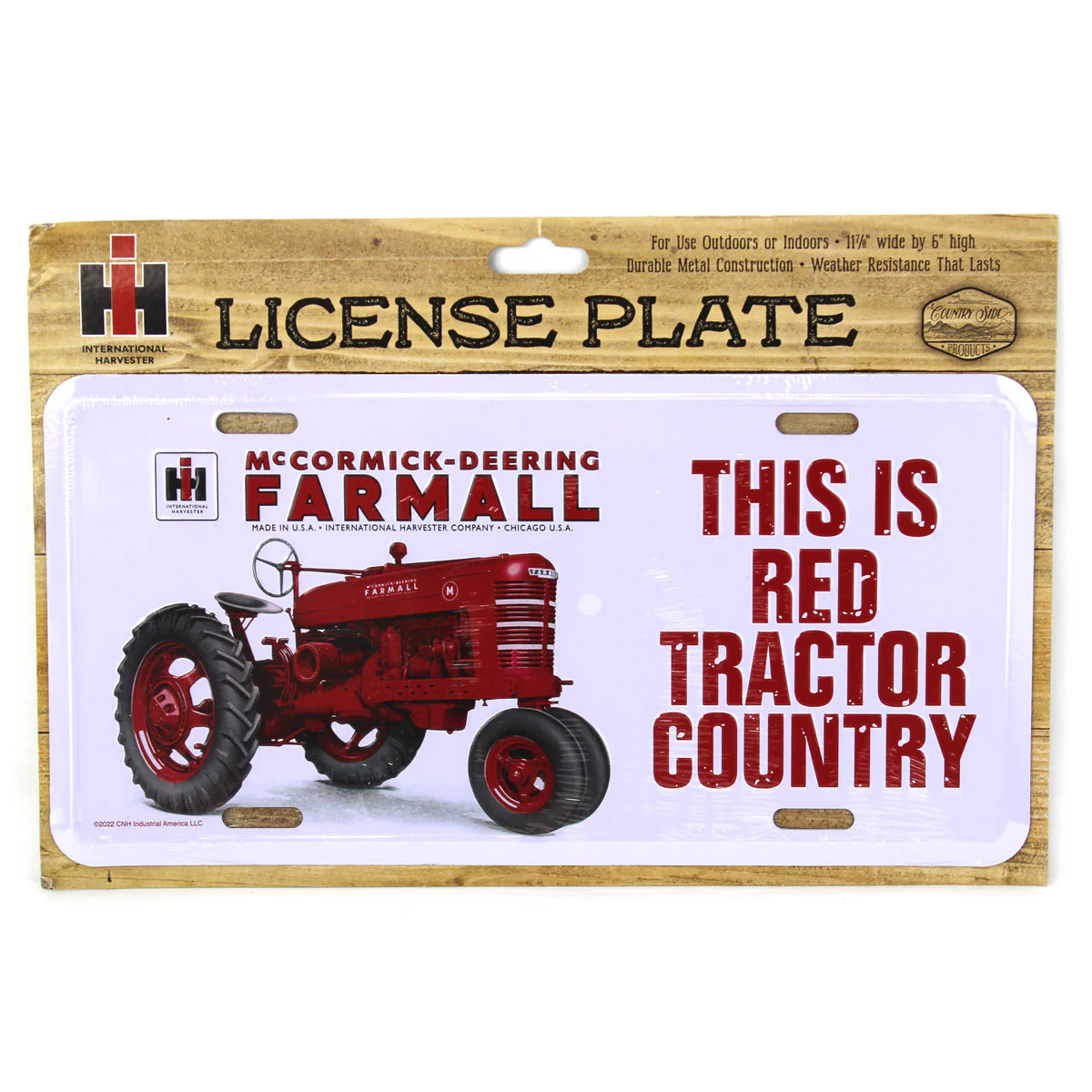 IH Farmall M "This is Red Tractor Country" Metal License Plate, 11.875in x 6in - Image 2