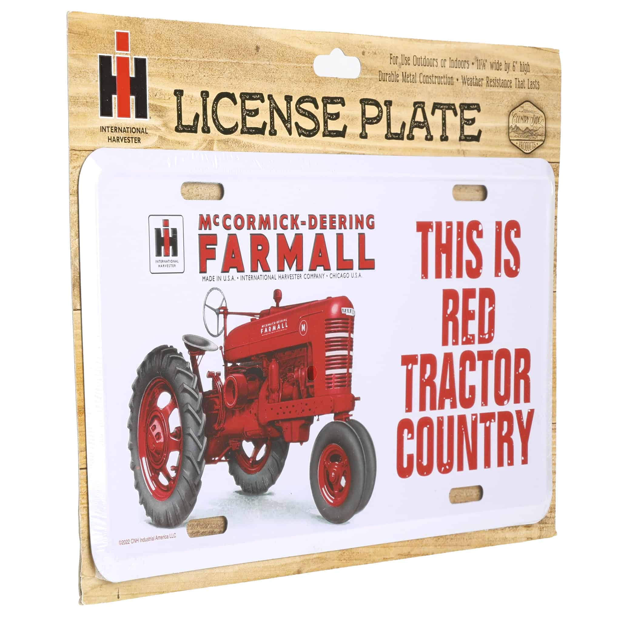 IH Farmall M "This is Red Tractor Country" Metal License Plate, 11.875in x 6in - Image 3