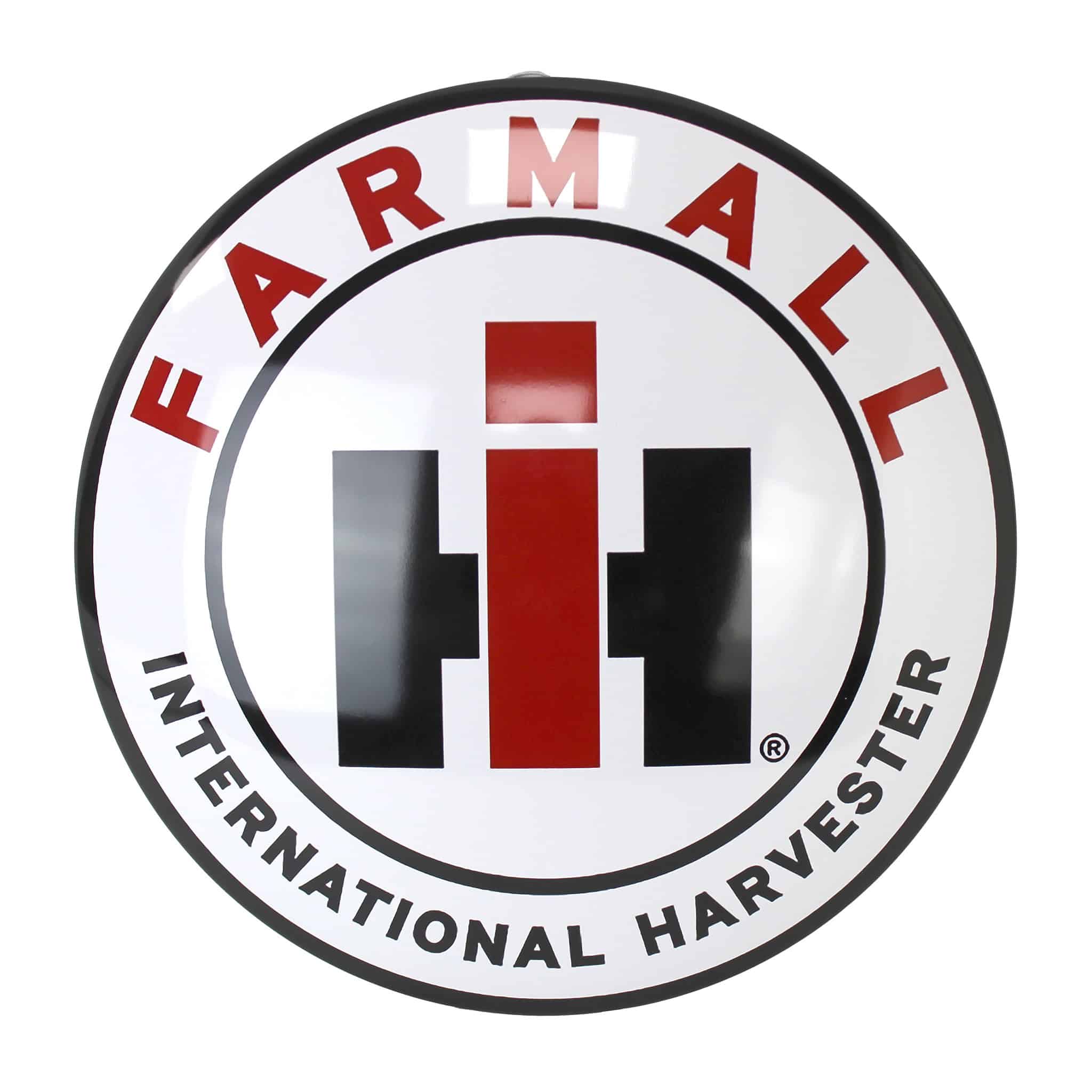 IH Farmall Metal Dome Sign, 16 Inch Diameter