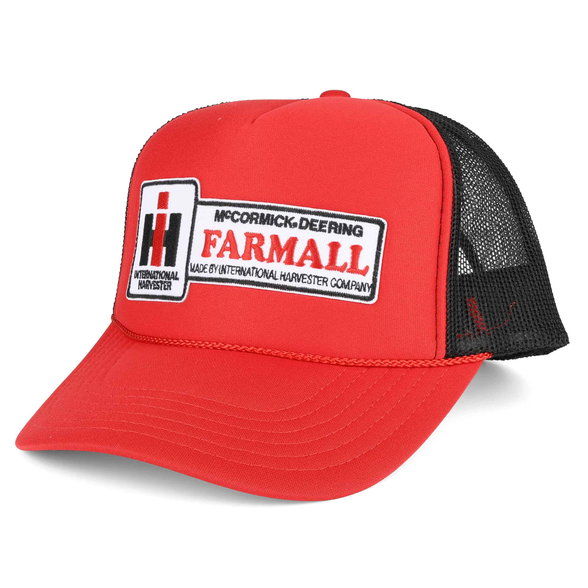 IH Farmall Red High-Profile Hat with Black Mesh Back