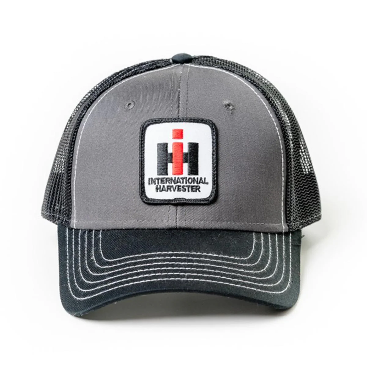 IH Logo Gray & Black Mesh Back Hat - Image 2
