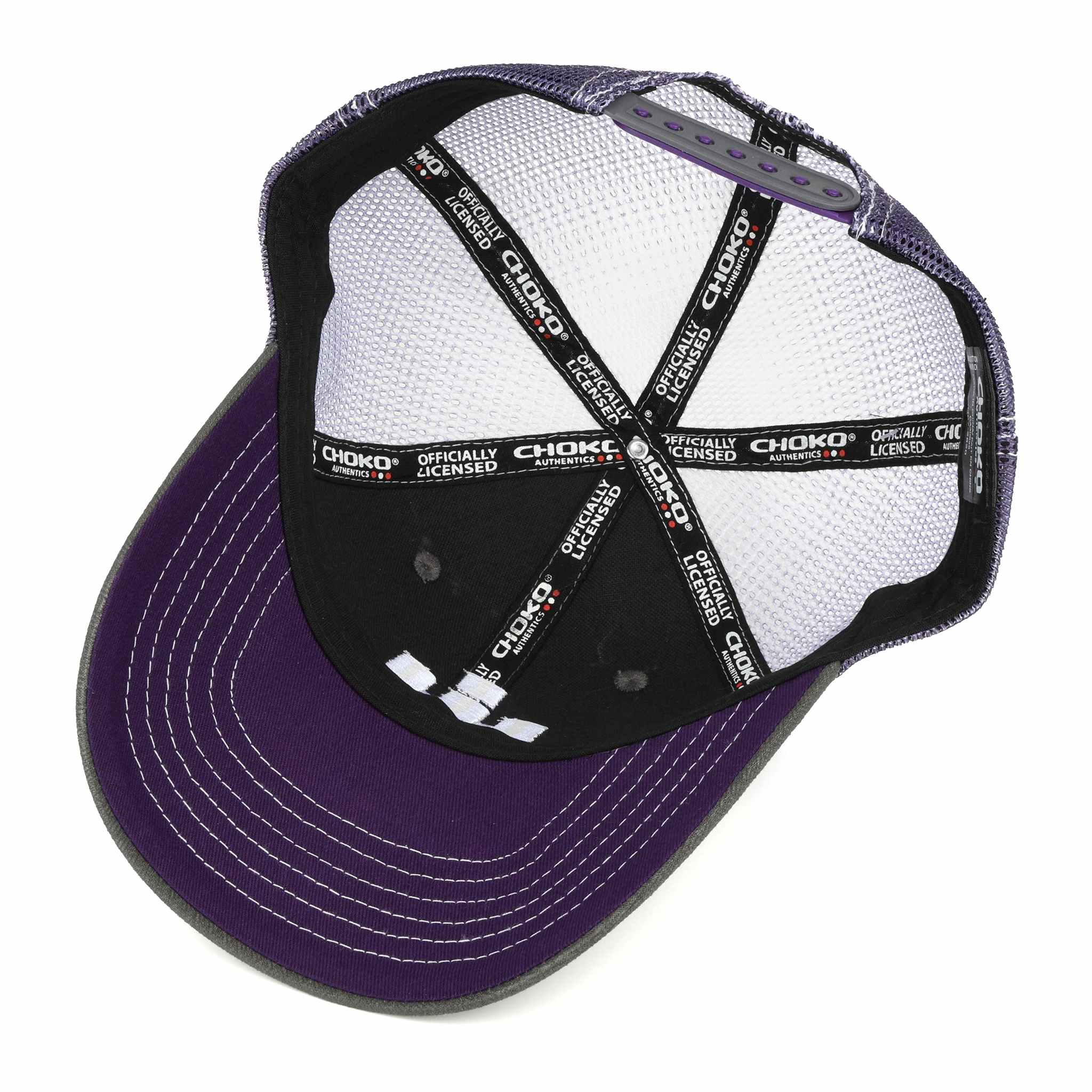 IH Logo Ladies Ombre Gray & Purple Mesh Back Cap - Image 4