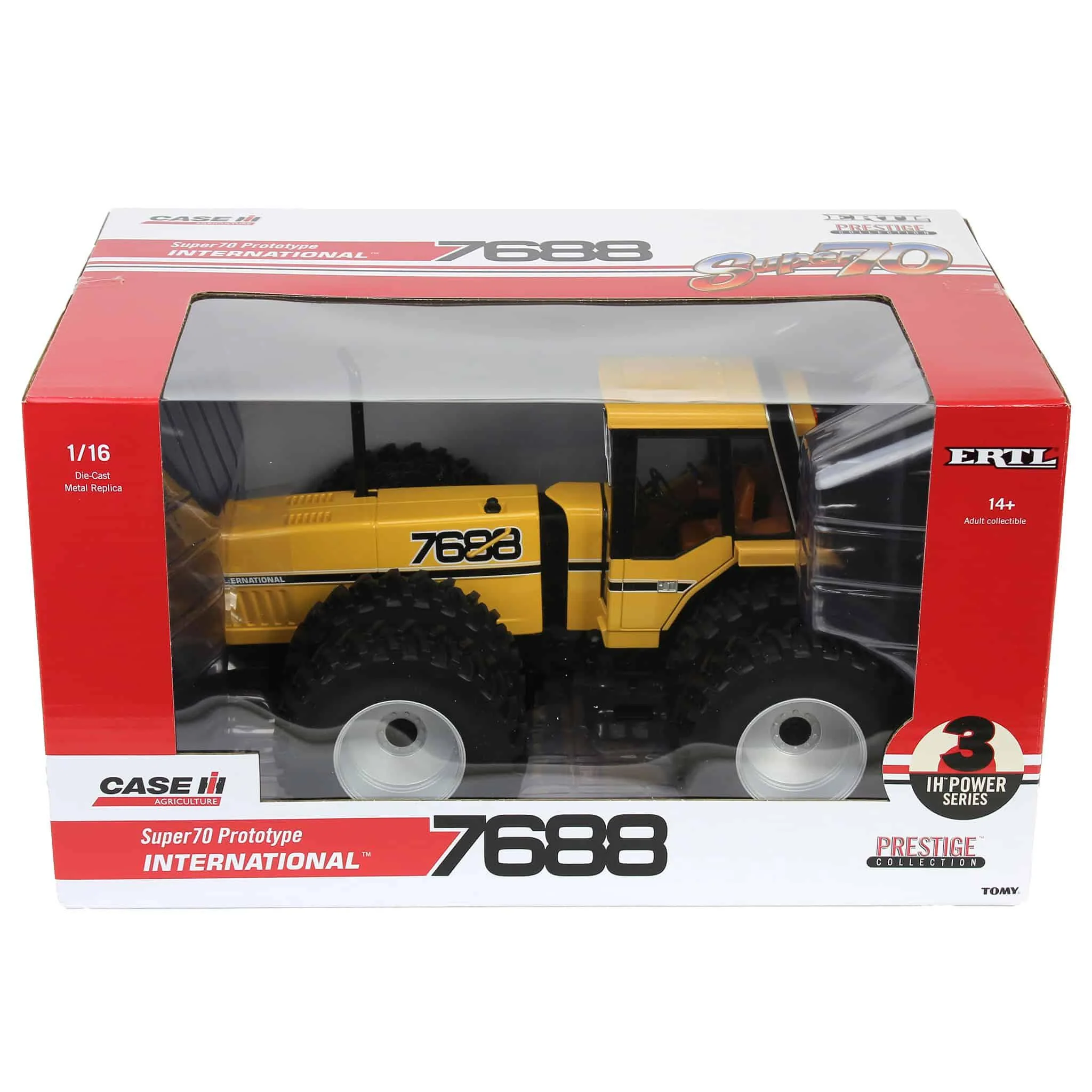 Industrial Yellow ~ 1/16 International 7688 Super 70 Series 2+2 Tractor, 3rd in Outback Toys Exclusive Series, ERTL Prestige - Image 7