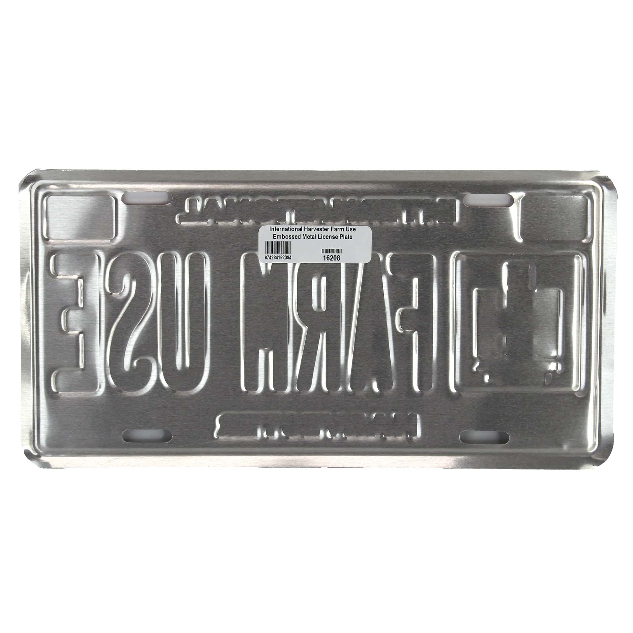International Harvester Farm Use Embossed Metal License Plate - Image 2