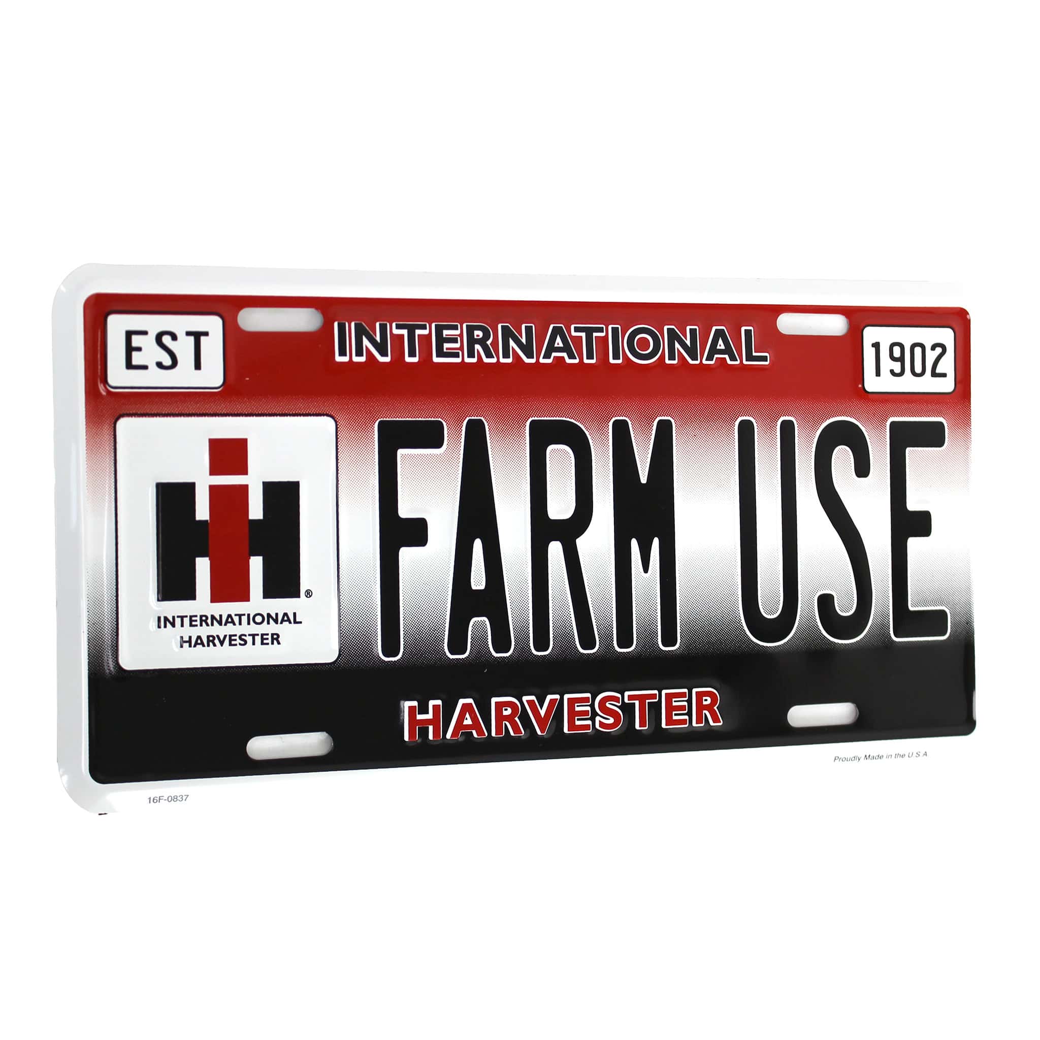International Harvester Farm Use Embossed Metal License Plate - Image 3