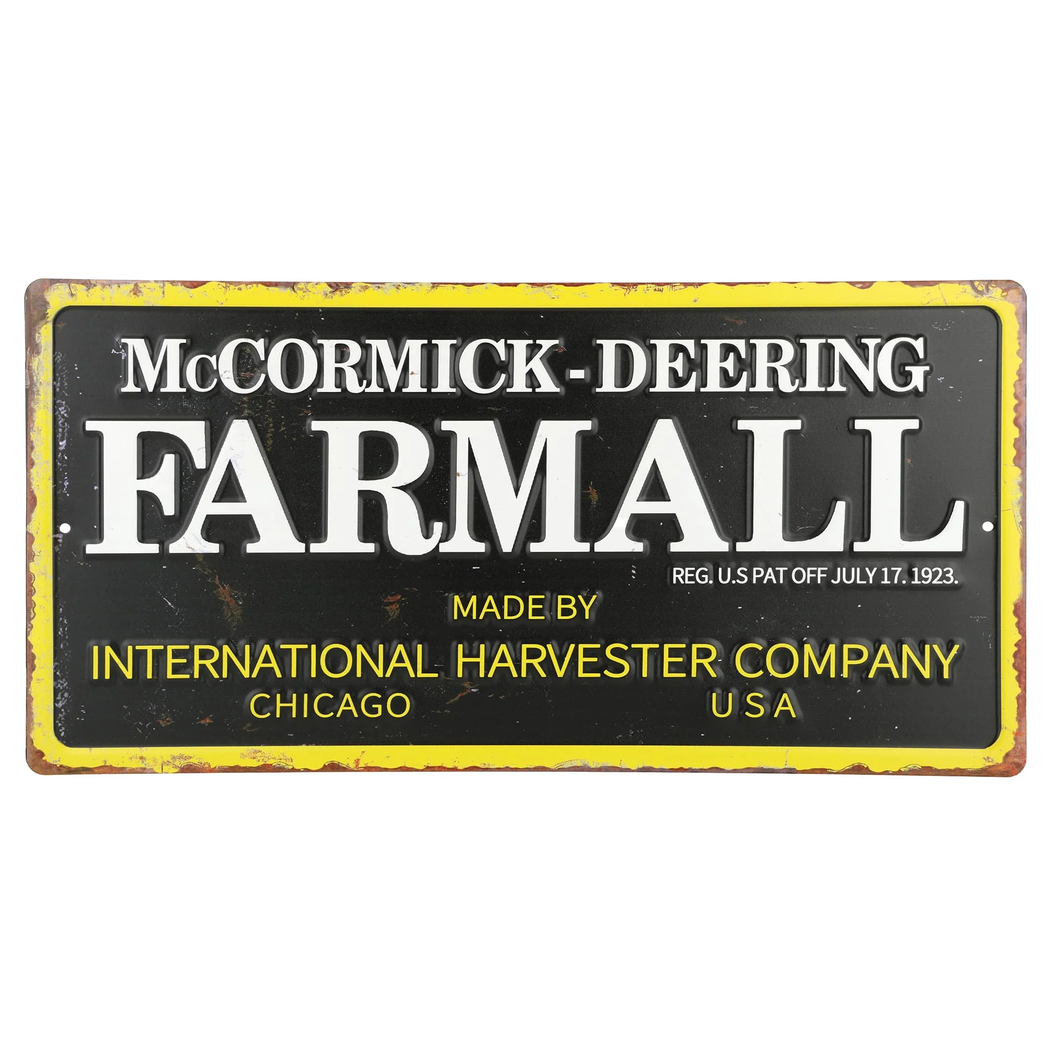 International Harvester Large 15" x 8" McCormick Deering Metal Sign