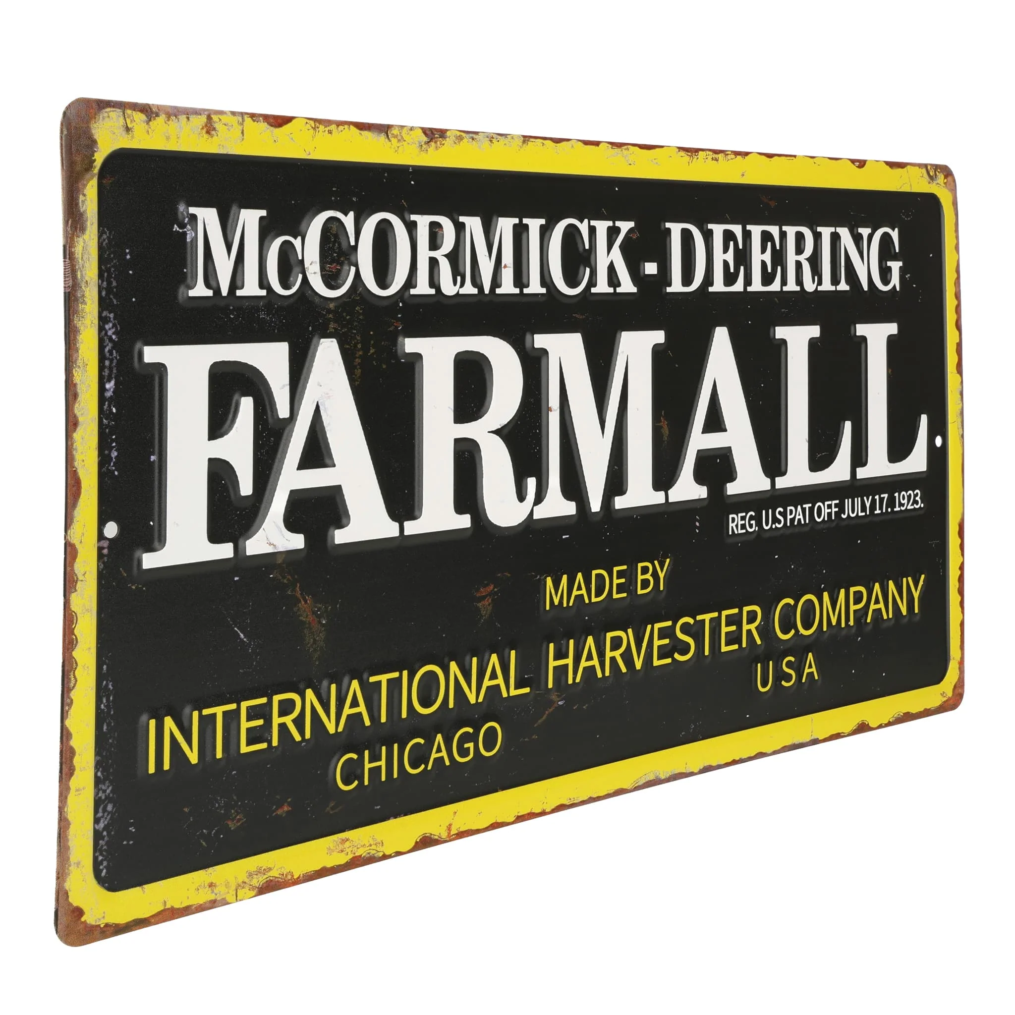 International Harvester Large 15" x 8" McCormick Deering Metal Sign - Image 2