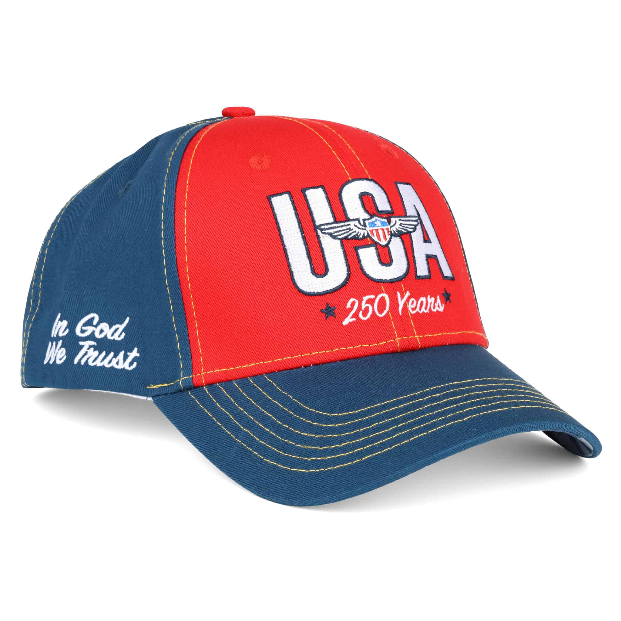 USA 250 Years In God We Trust Red, White & Blue Cap - Image 2