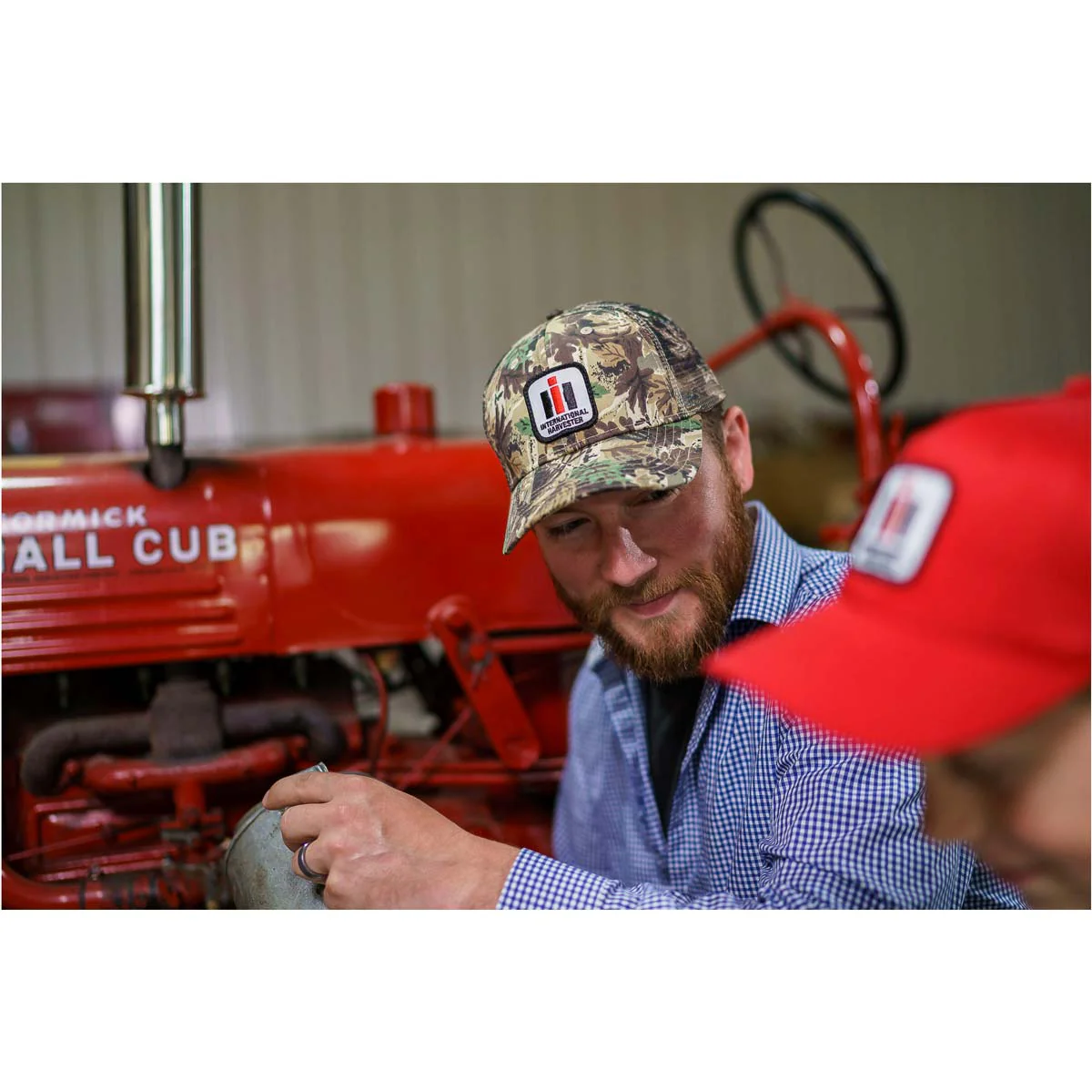 International Harvester Logo Camo Cap with Mesh Back - Image 3