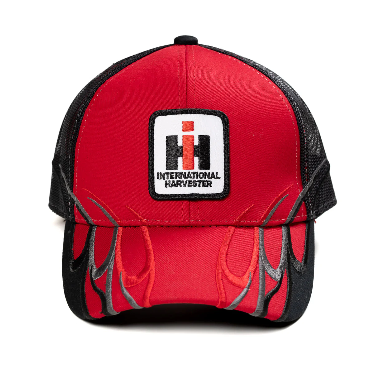 International Harvester Red & Black Flame Mesh Back Hat - Image 2