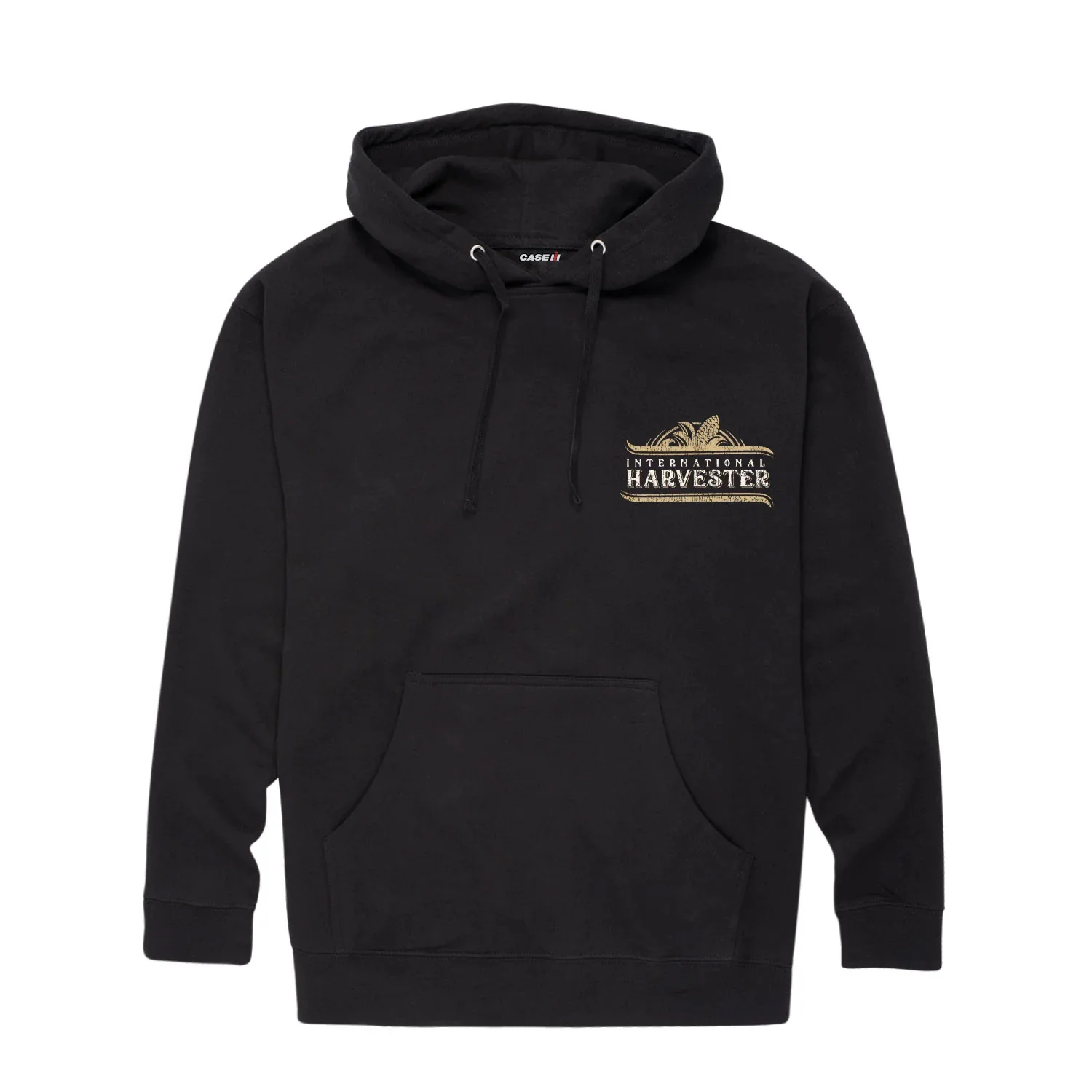 International Harvester Vintage Style Black Hooded Sweatshirt - Image 2