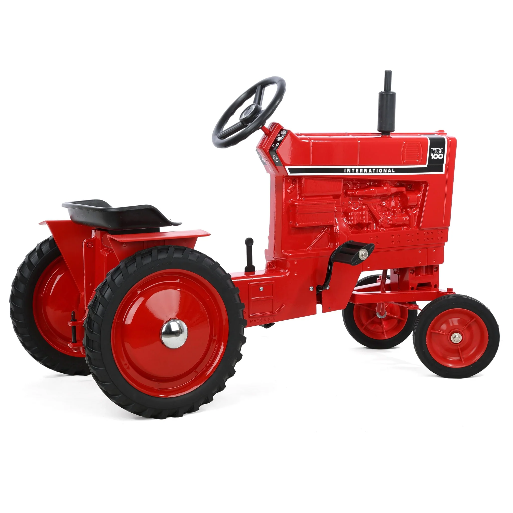 International Hydro 100 Black Stripe Pedal Tractor with Wide Front, Made in the USA by Scale Models - Image 3