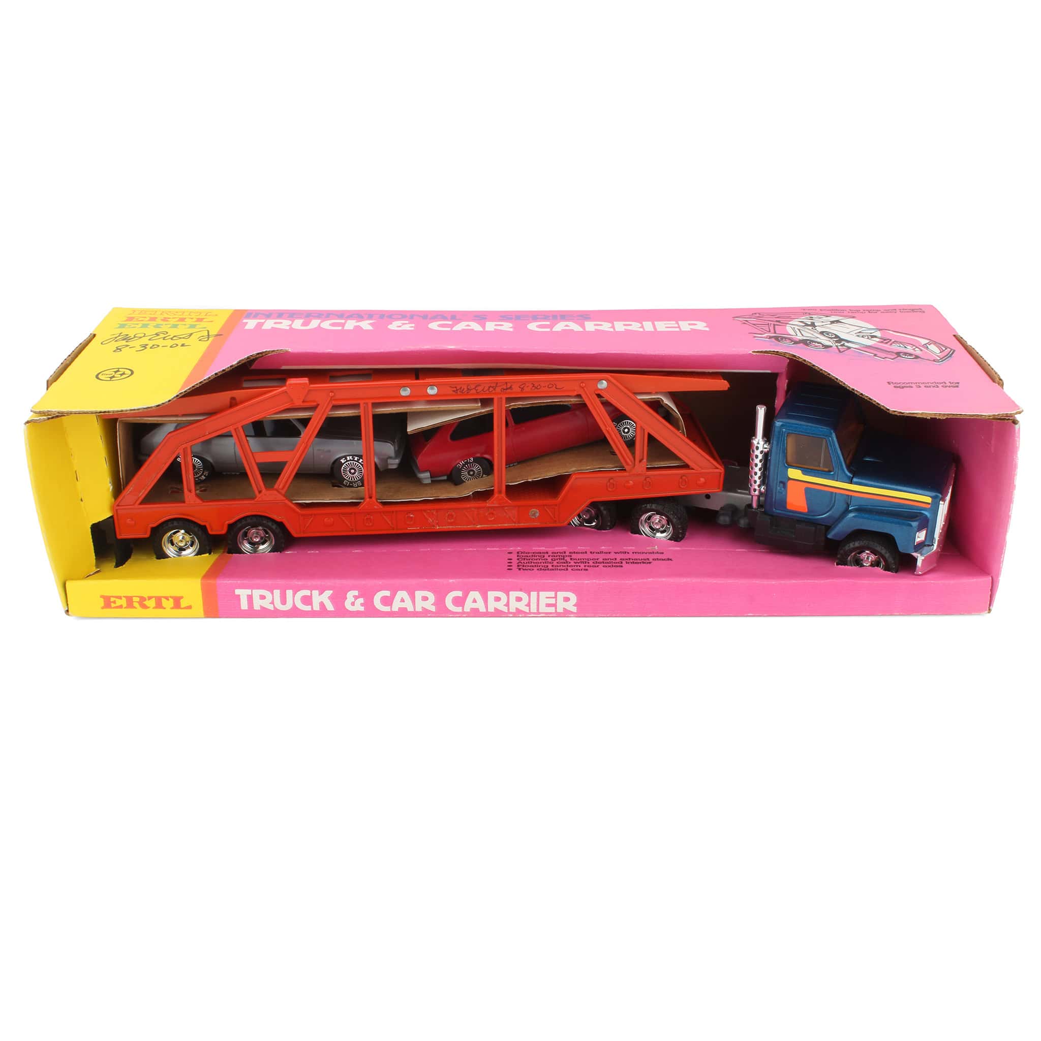 International S Series Truck & Car Carrier by ERTL, Signed by Fred Ertl
