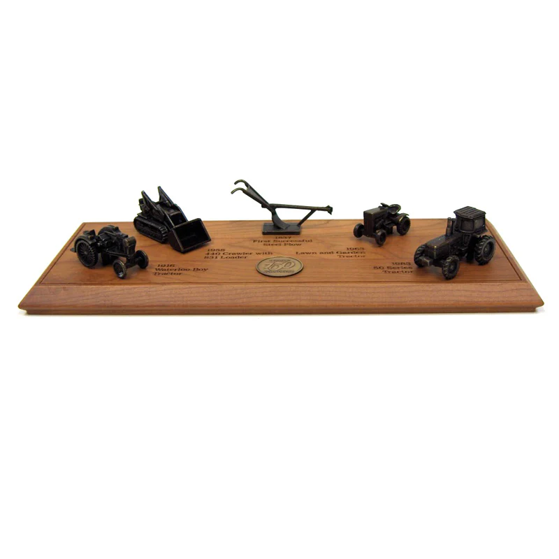 John Deere 150th Anniversary Limited Edition Collector's Set, Desk Plaque with 5 Models by ERTL