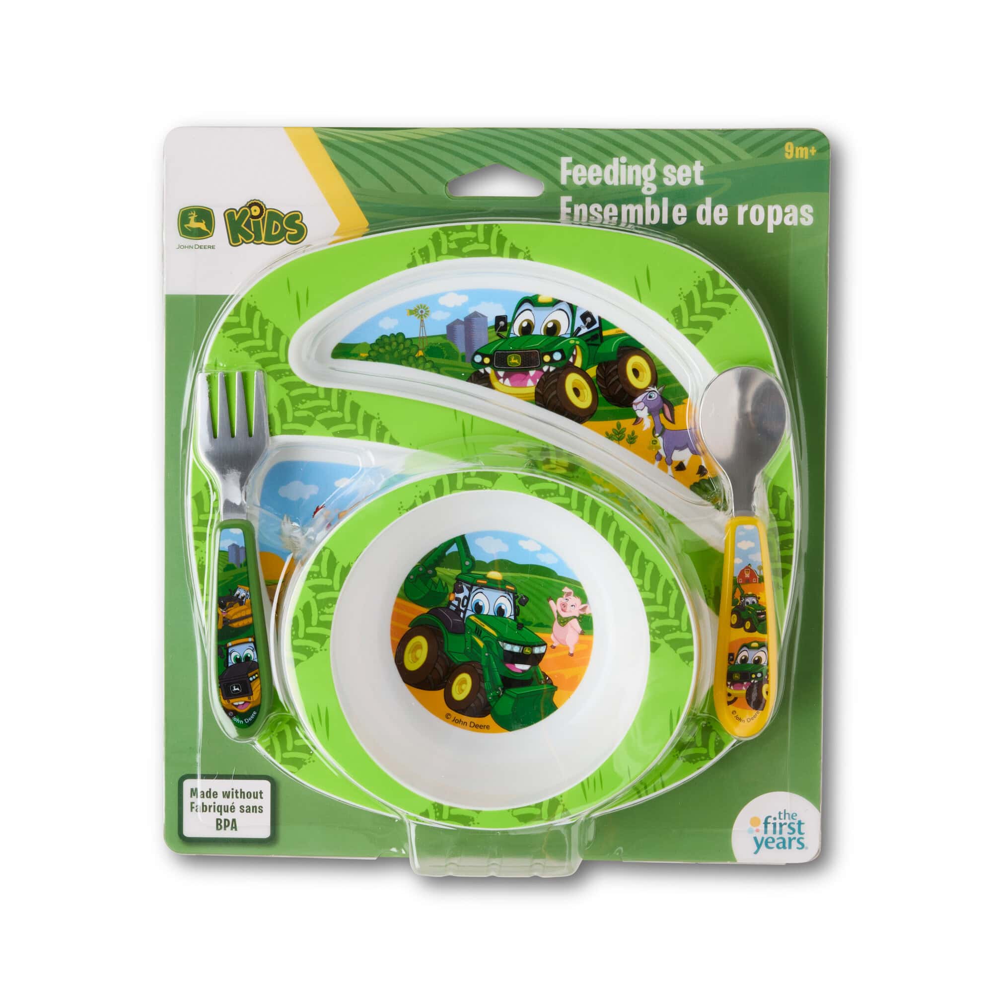John Deere Kids Dish Set with Plate, Bowl, Fork & Spoon by ERTL - Image 9