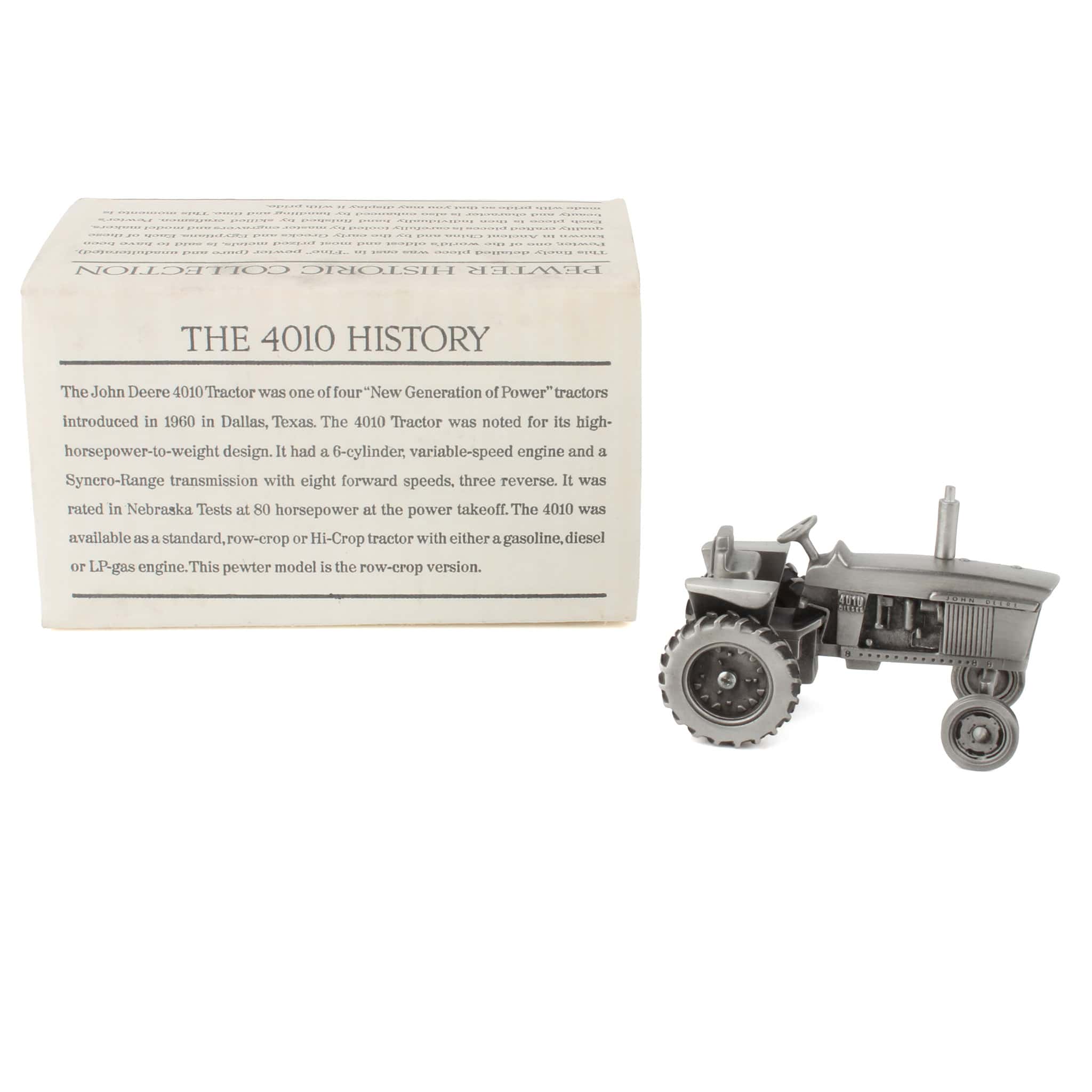 1/43 John Deere 4010 Wide Front Collectible Tractor in Pewter by SpecCast - Image 2
