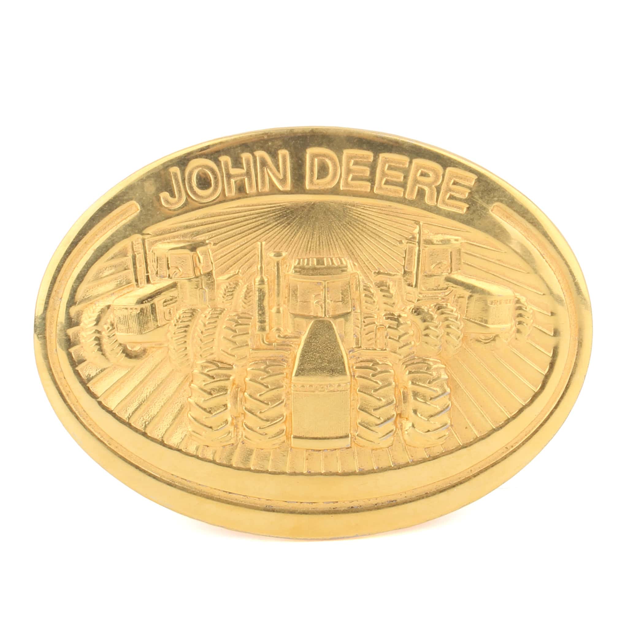 John Deere 4WD Tractors Shiny Goldtone 1981 Belt Buckle