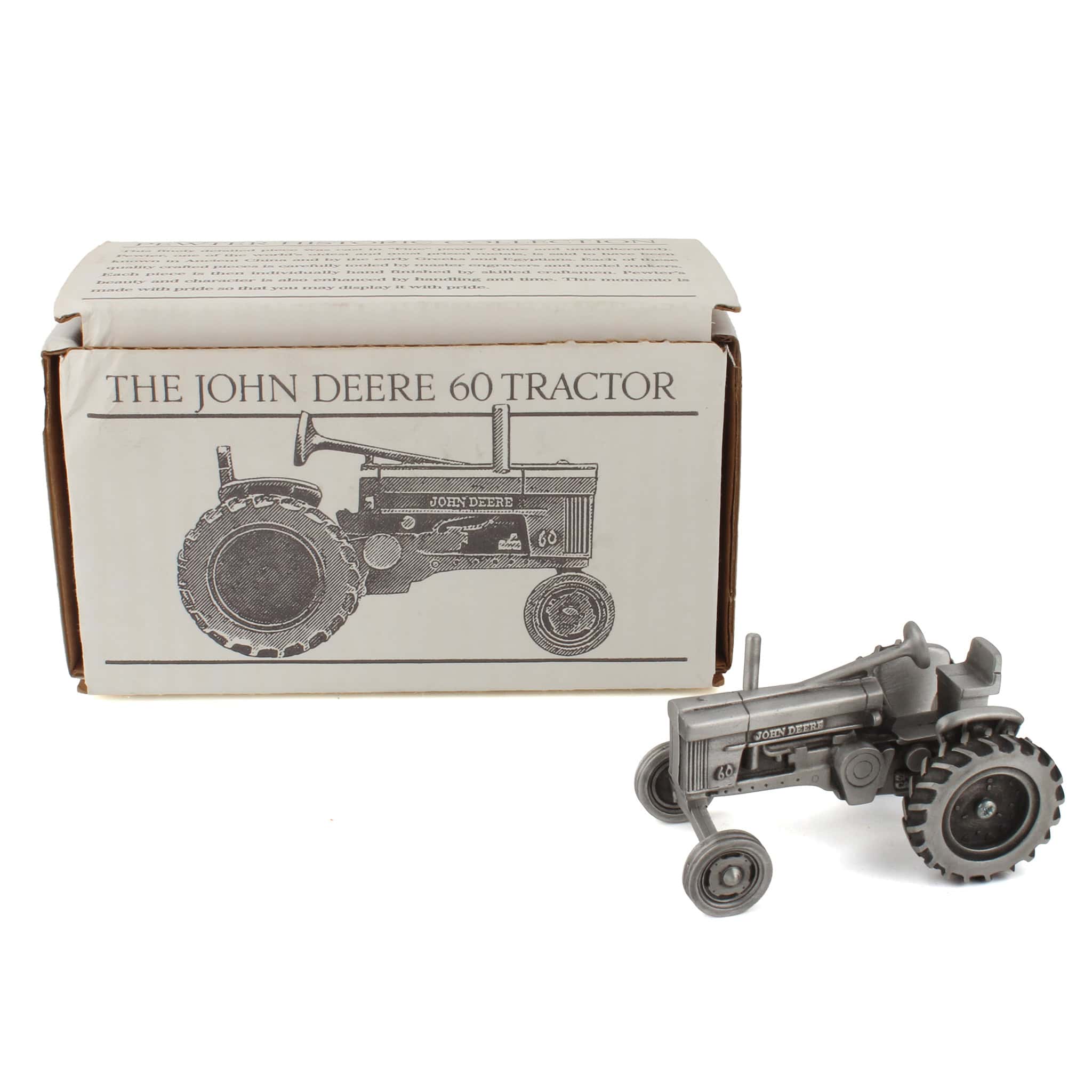 1/43 John Deere 60 Wide Front Collectible Tractor in Pewter by SpecCast