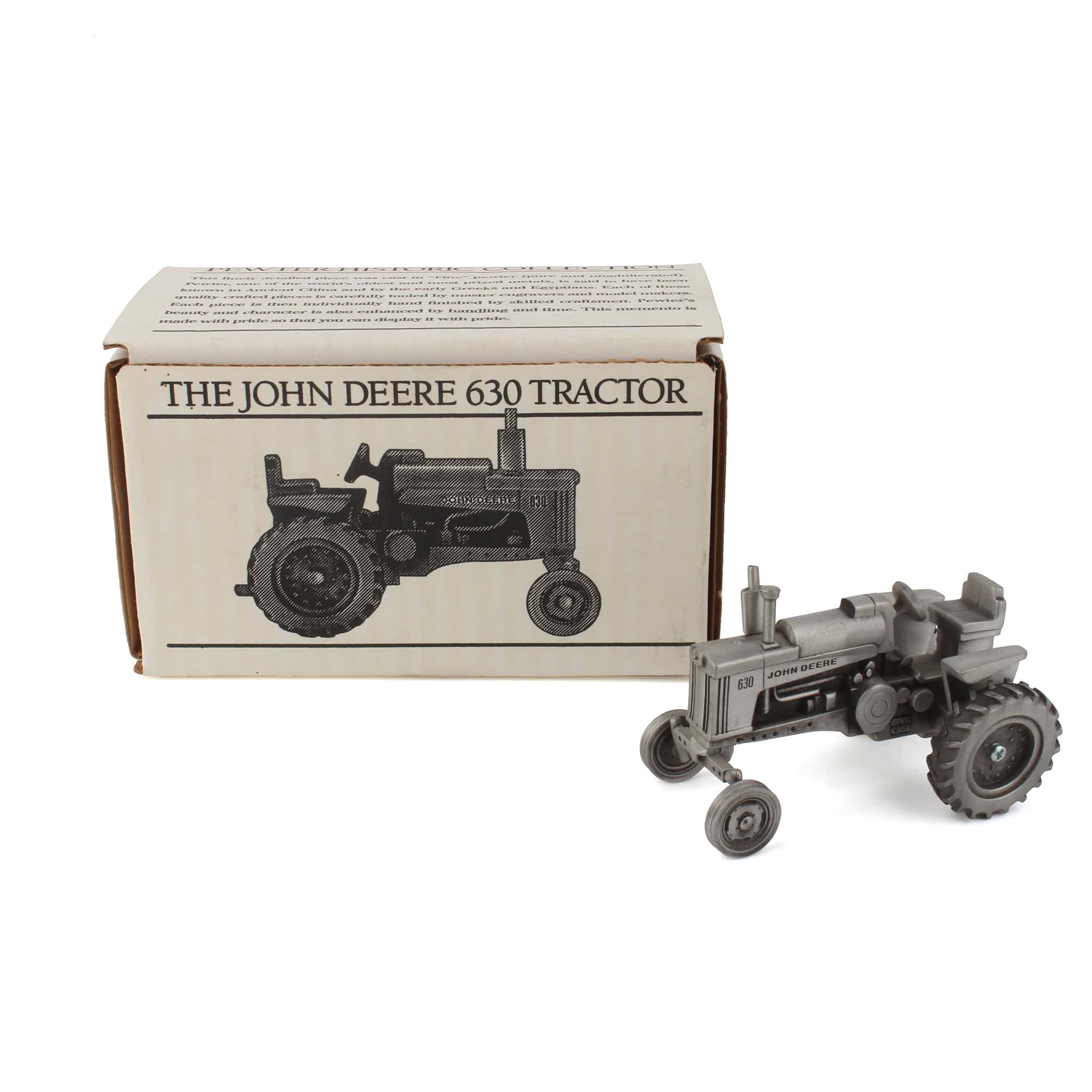 1/43 John Deere 630 Wide Front Collectible Tractor in Pewter by SpecCast
