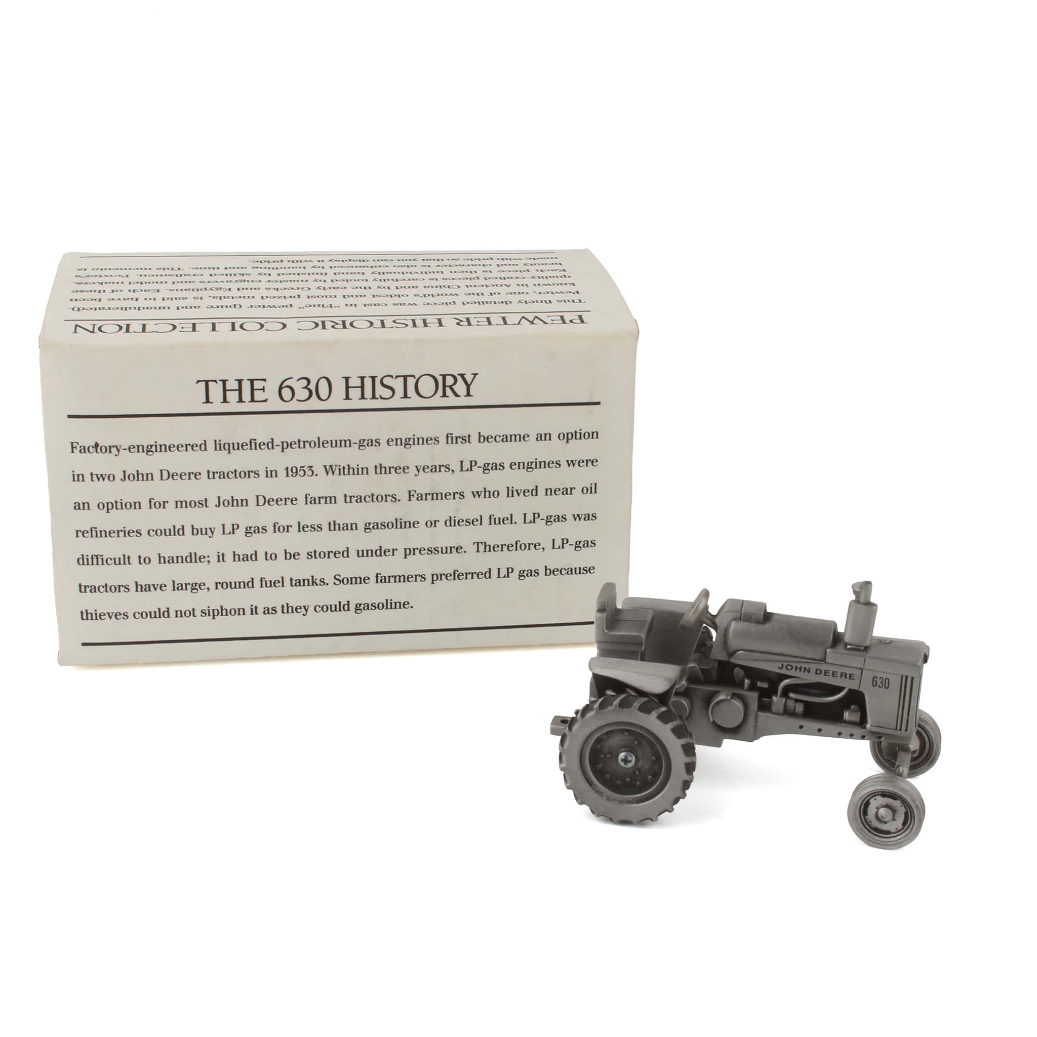 1/43 John Deere 630 Wide Front Collectible Tractor in Pewter by SpecCast - Image 2