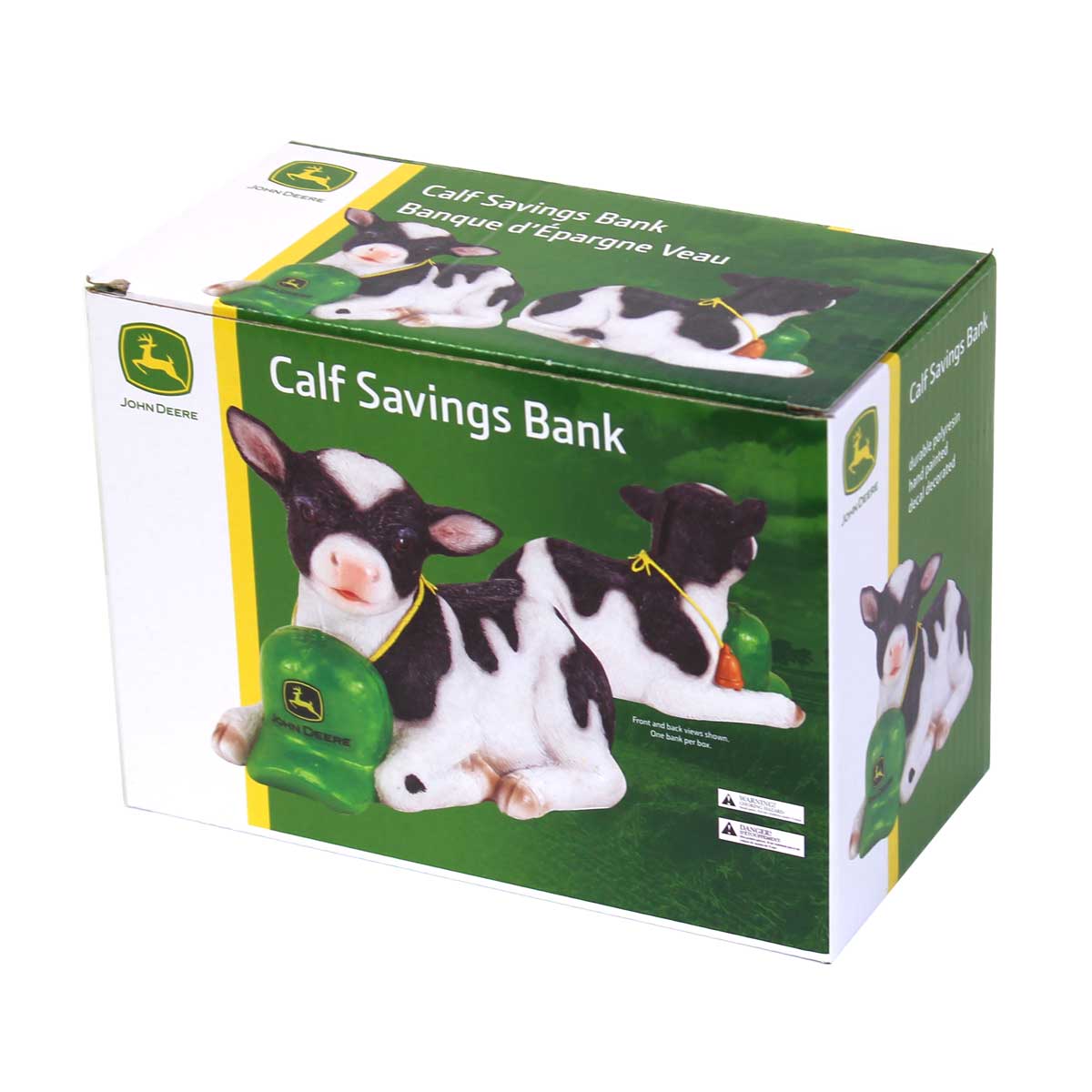 John Deere 6in Polyresin Calf Savings Bank - Image 3