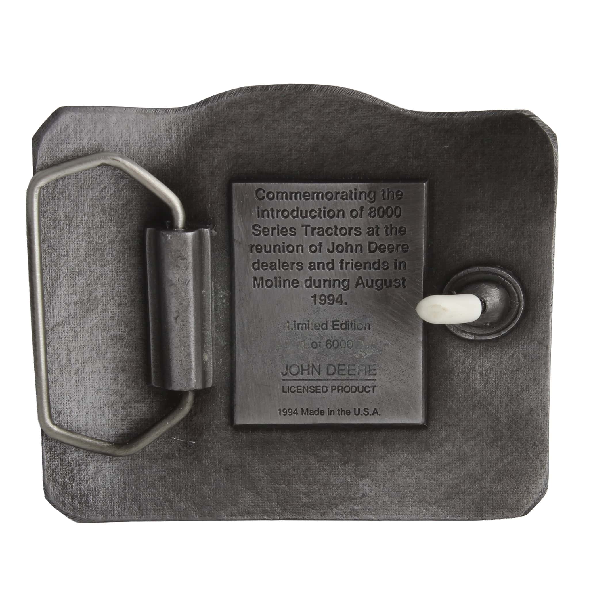 John Deere 8000 Series Tractors "Bringing It Home" 1994 Belt Buckle - Image 2