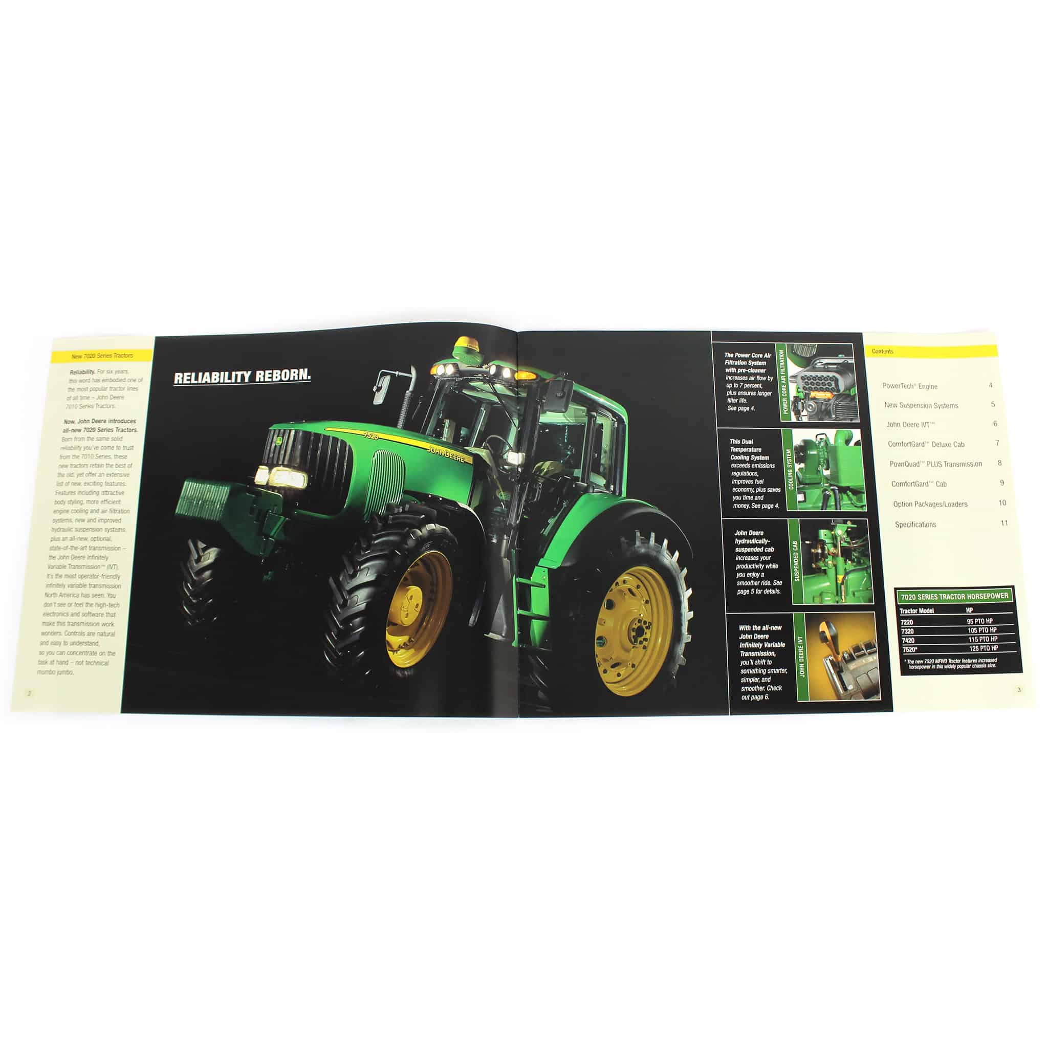 John Deere 95- to 125-HP 7020 Series Tractor Sales Brochure - Image 4