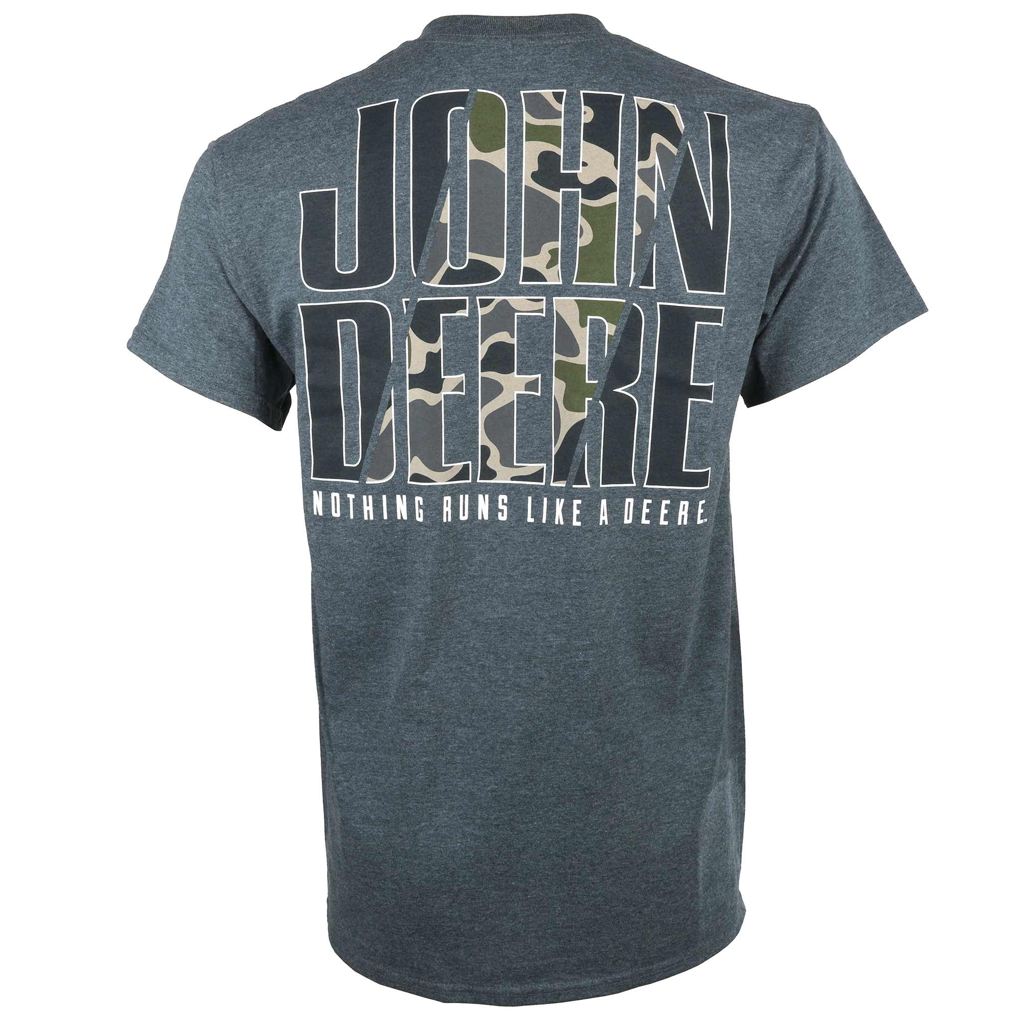 John Deere Camo Nothing Runs Like a Deere Short Sleeve T-Shirt
