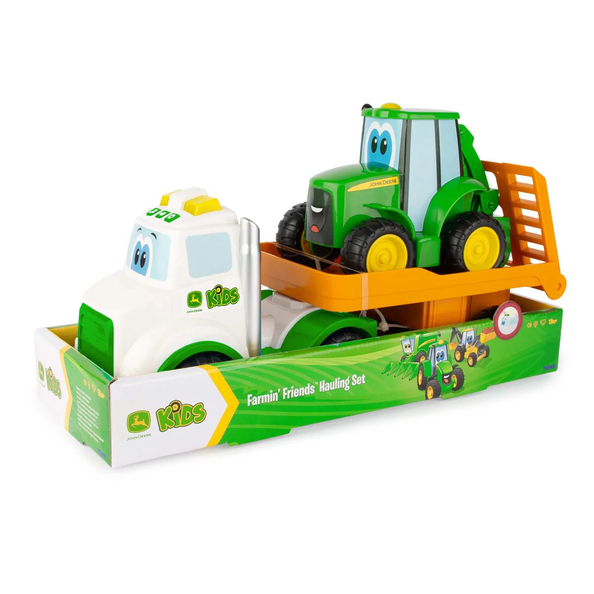 John Deere Farmin Friends Rollback Hauling Set with Tractor - Image 7
