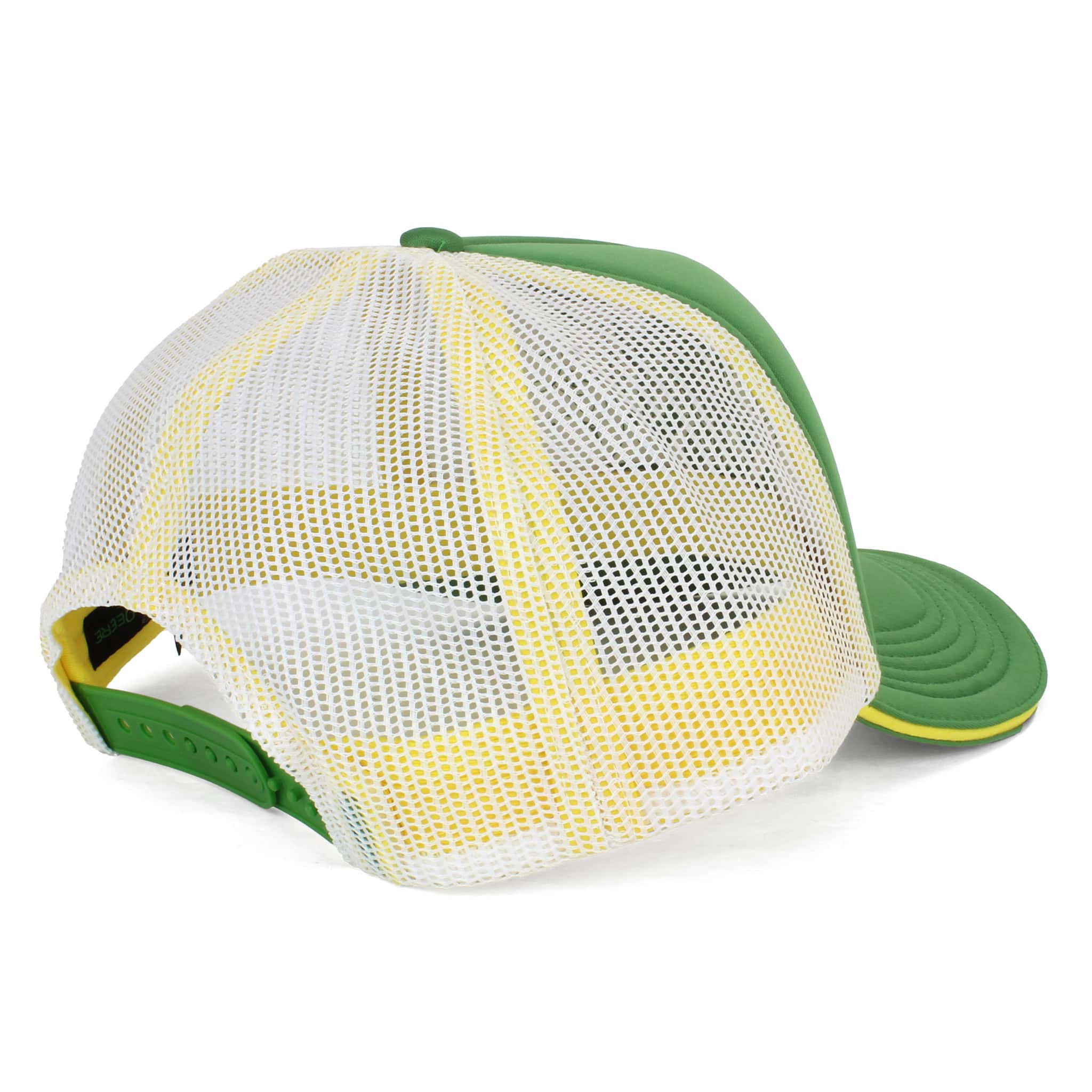 John Deere Green Foam Trucker Cap with White Mesh Back - Image 3