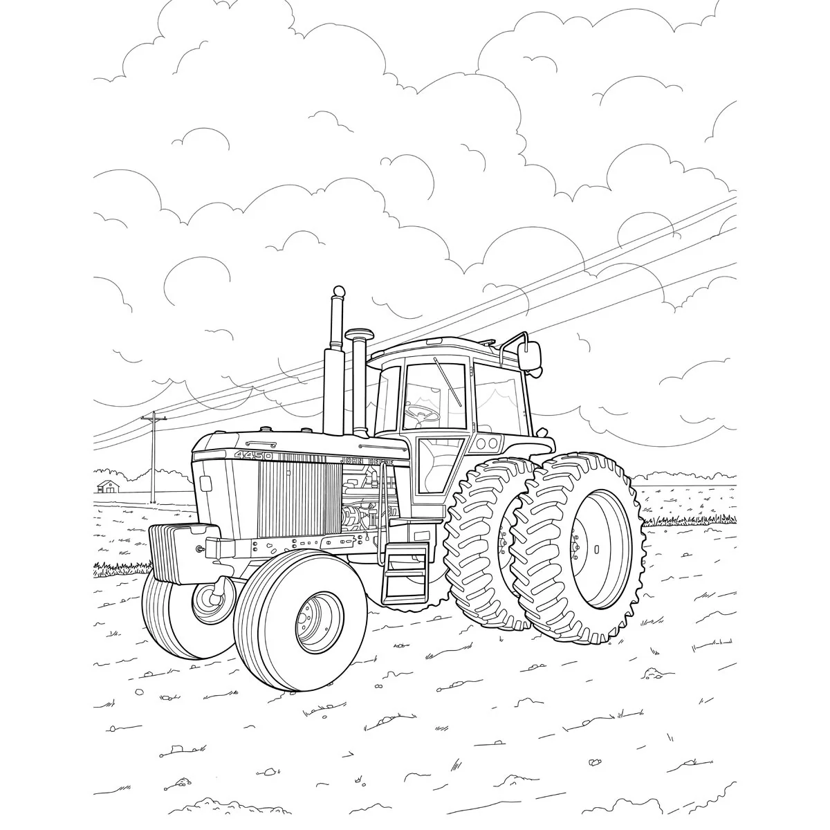 John Deere Green Tractors Coloring Book: 36 Detailed Classic and Modern Tractors - Image 2
