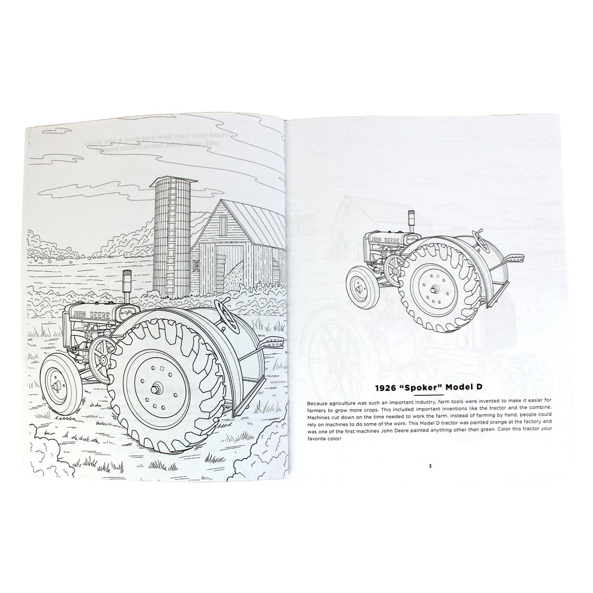 John Deere Green Tractors Coloring Book: 36 Detailed Classic and Modern Tractors - Image 6