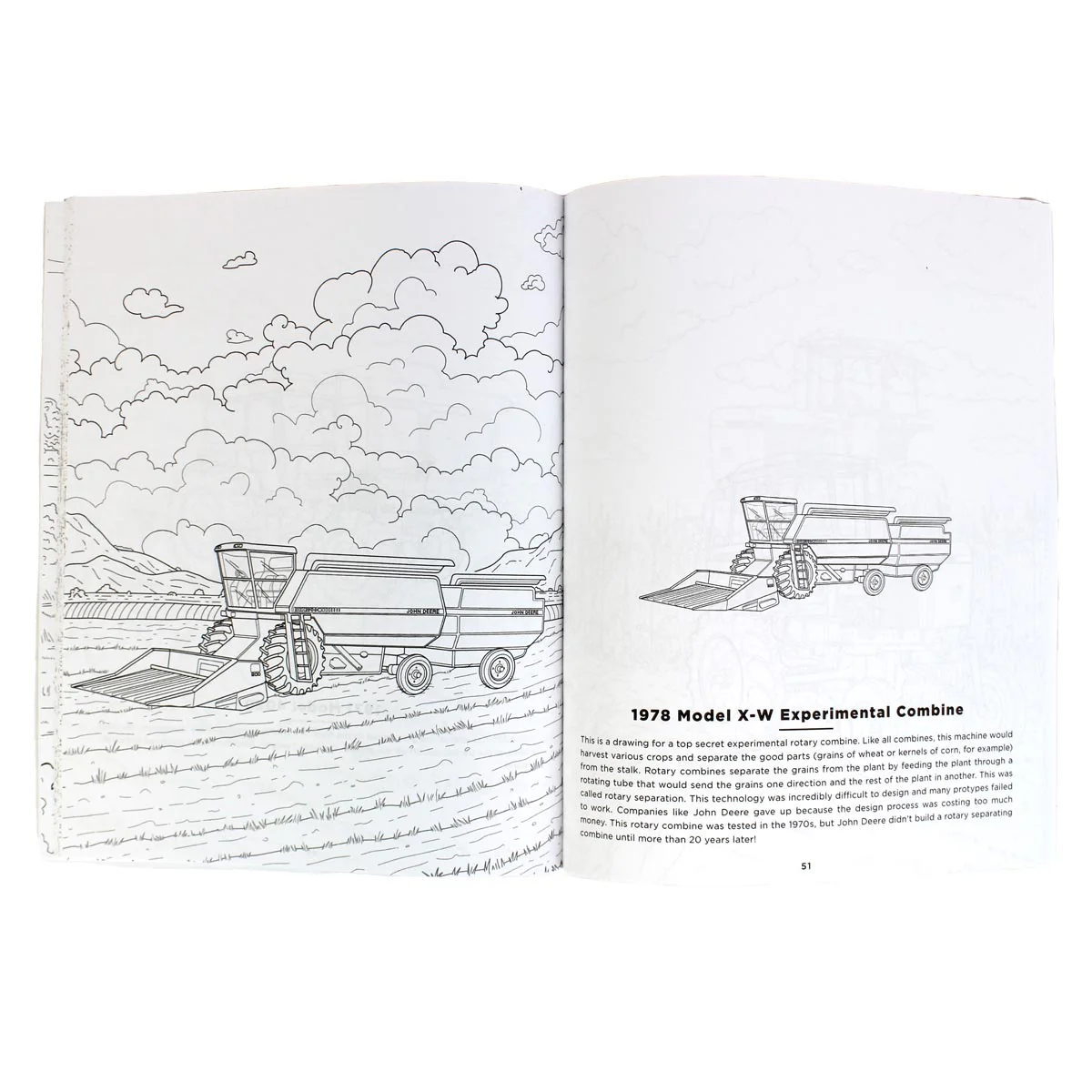 John Deere Green Tractors Coloring Book: 36 Detailed Classic and Modern Tractors - Image 7