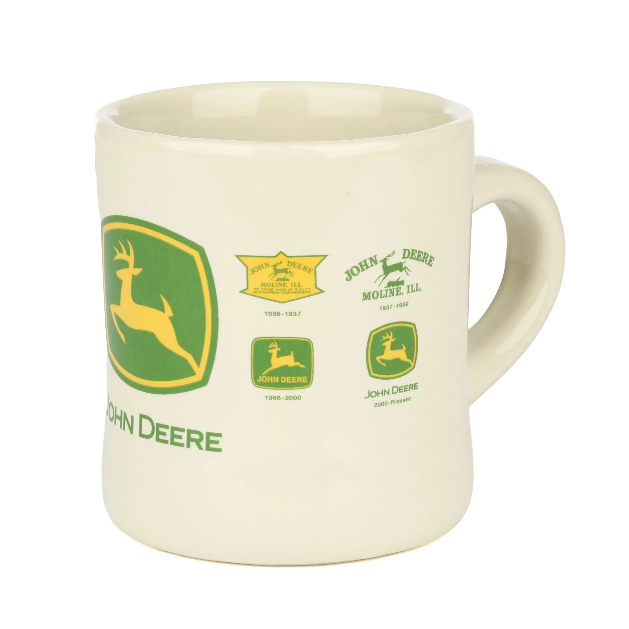 John Deere Historical Logo 8oz Cream Diner Mug