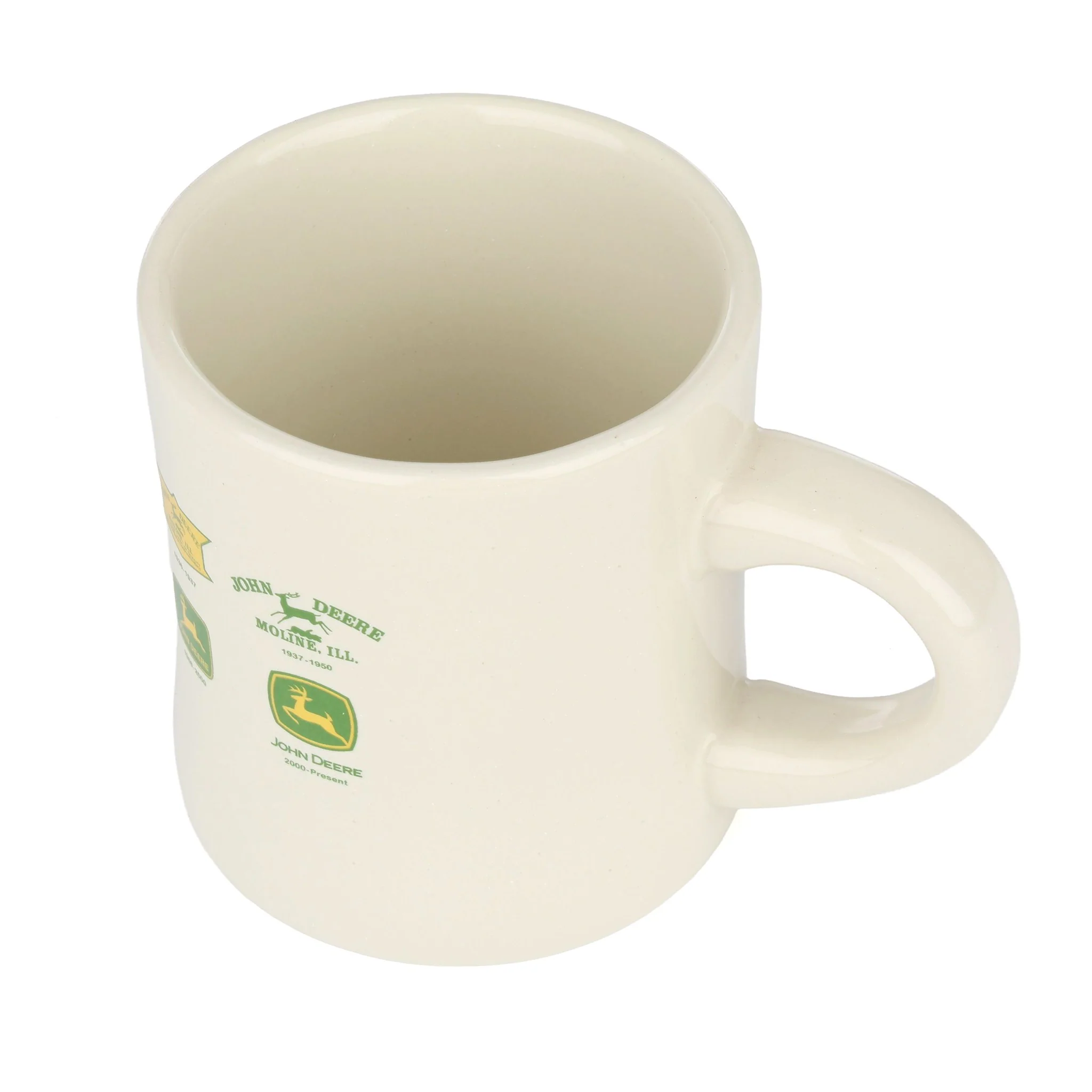 John Deere Historical Logo 8oz Cream Diner Mug - Image 4