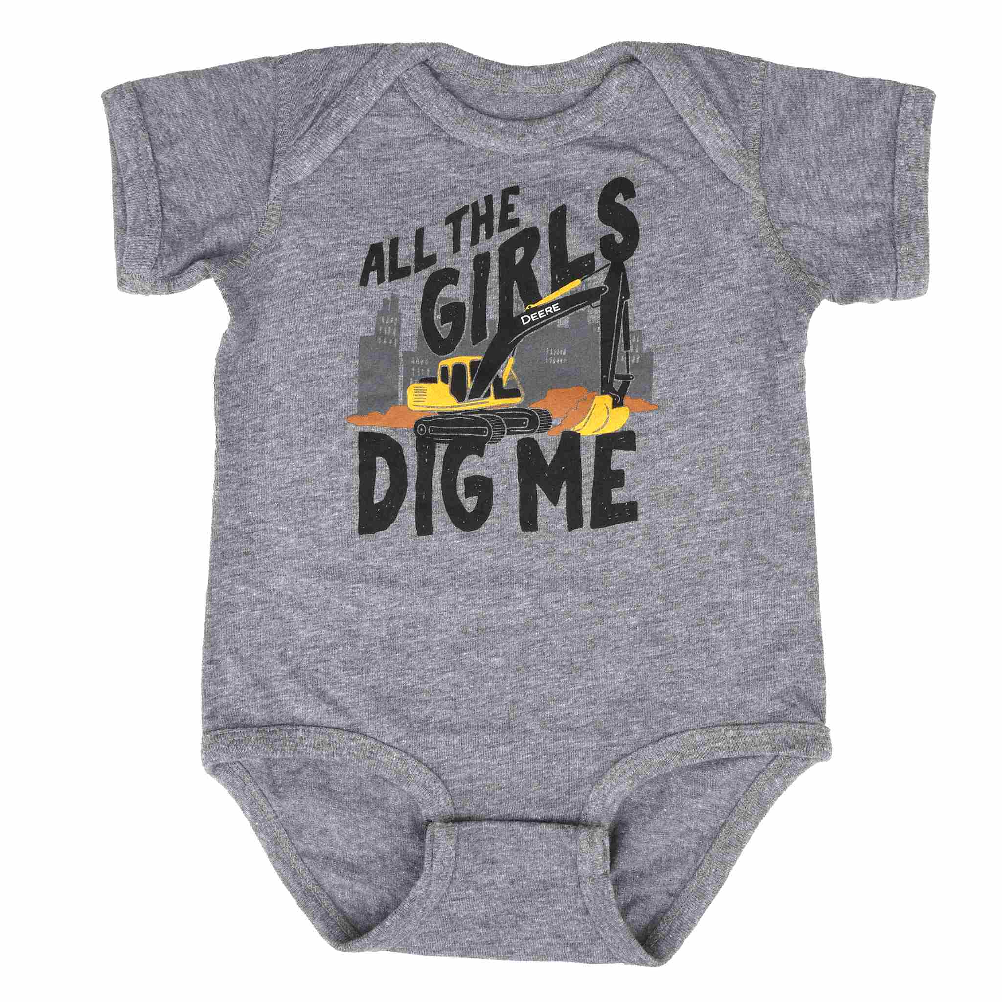 John Deere Infant All the Girls Dig Me Short Sleeve Onesie