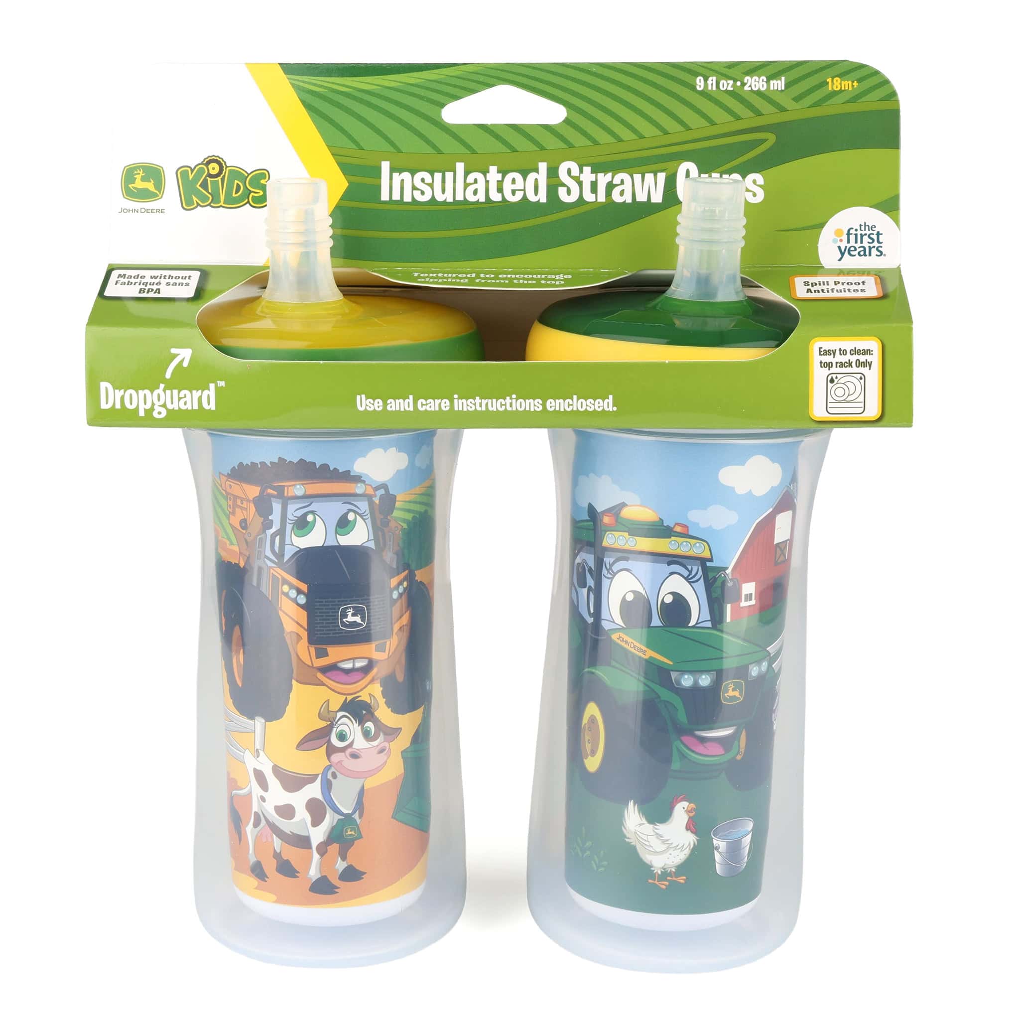 John Deere Sippy Cup 2 Pack with Insulated Straws by ERTL - Image 6