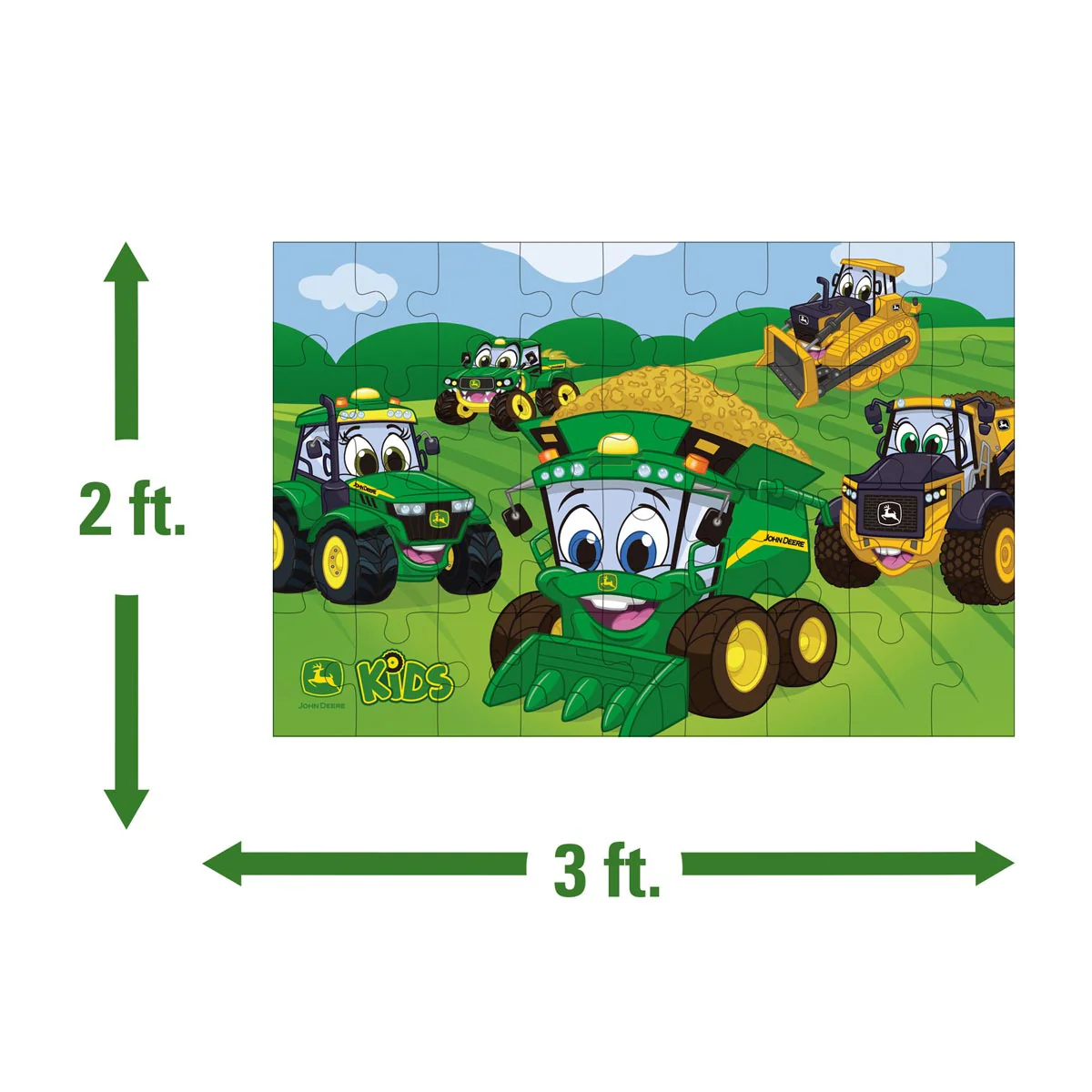 John Deere Kids 3' x 2' Floor Puzzle - Image 5