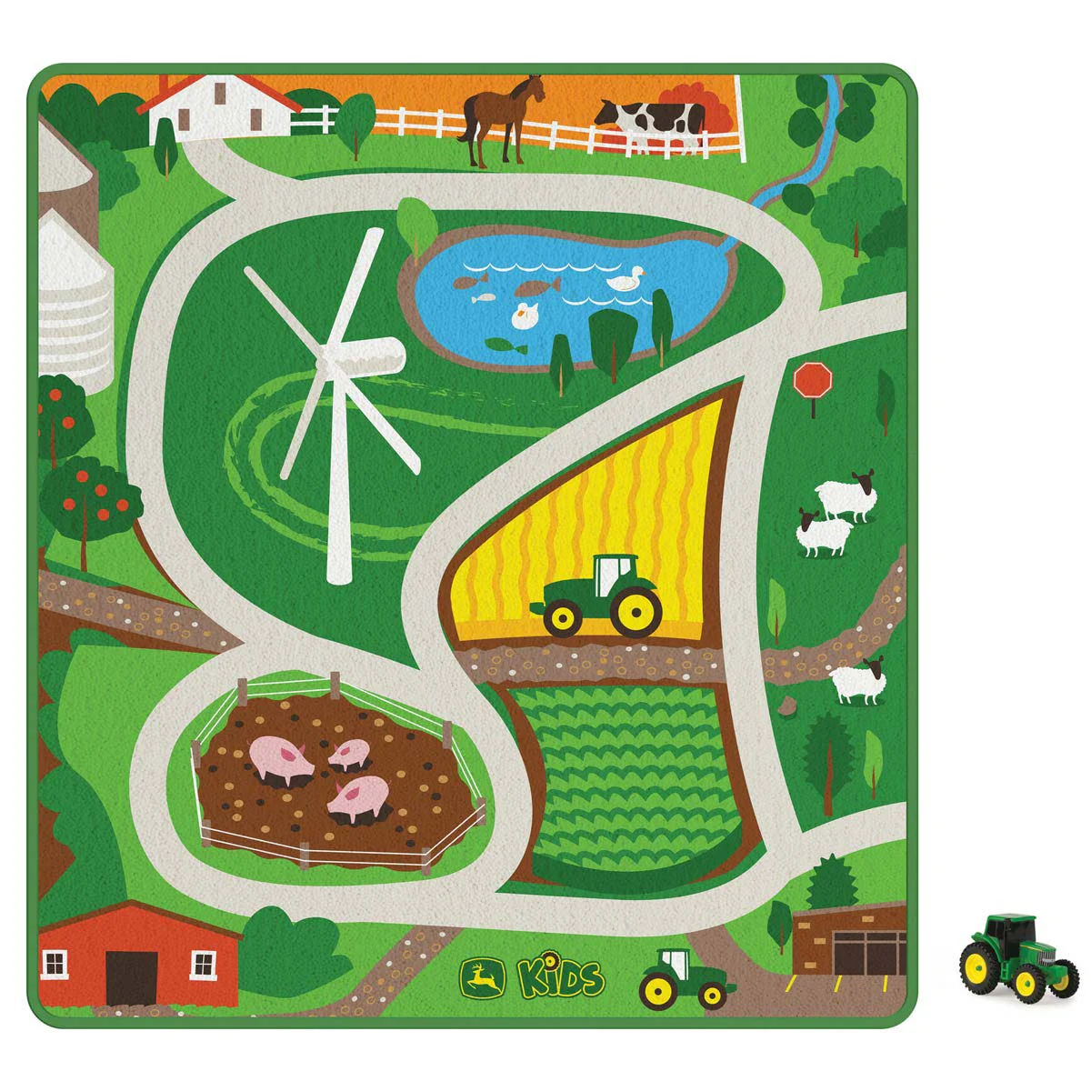 John Deere Kids Agriculture & Construction Playmat Set - Image 2
