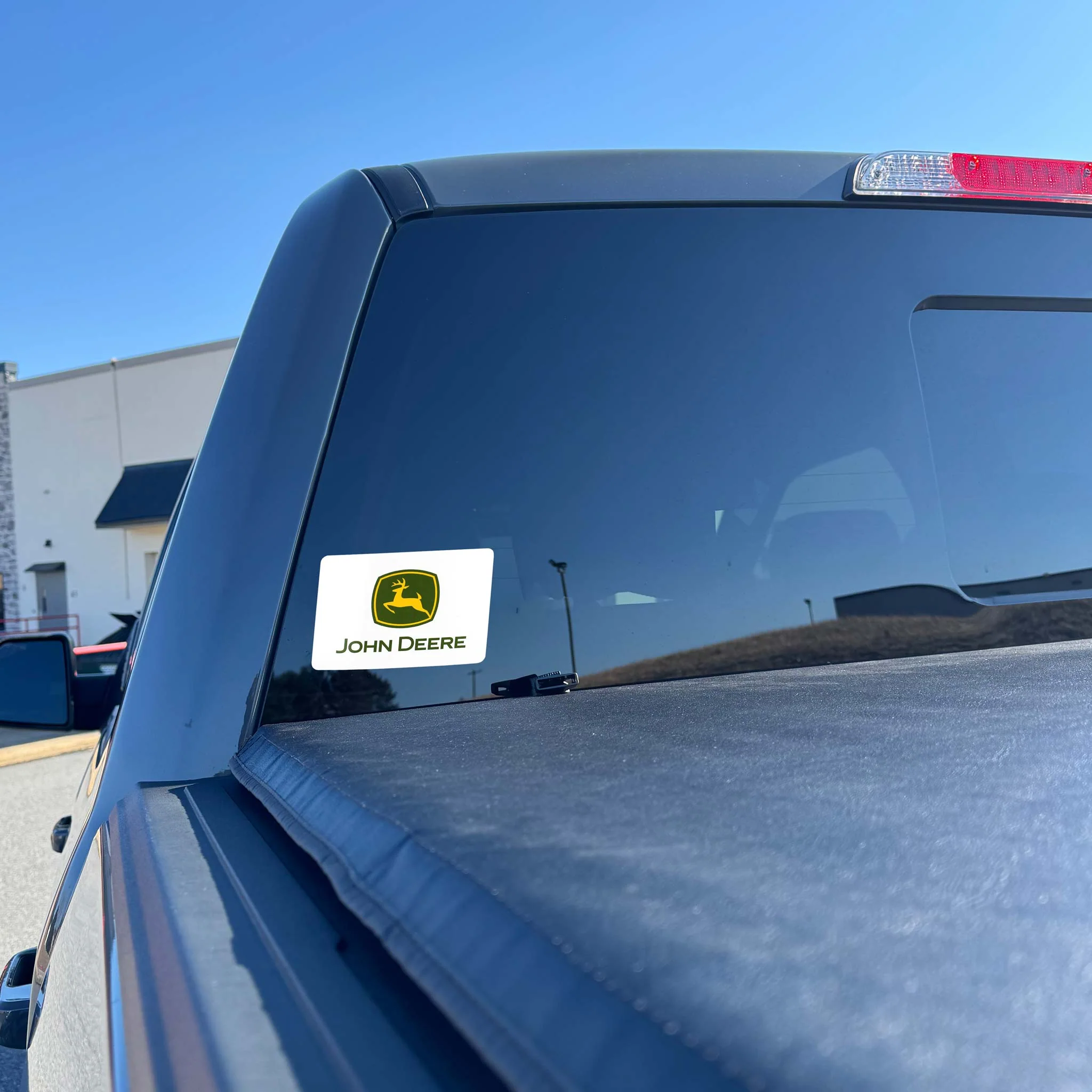 John Deere Logo Stick On Decal with White Backing - Image 2