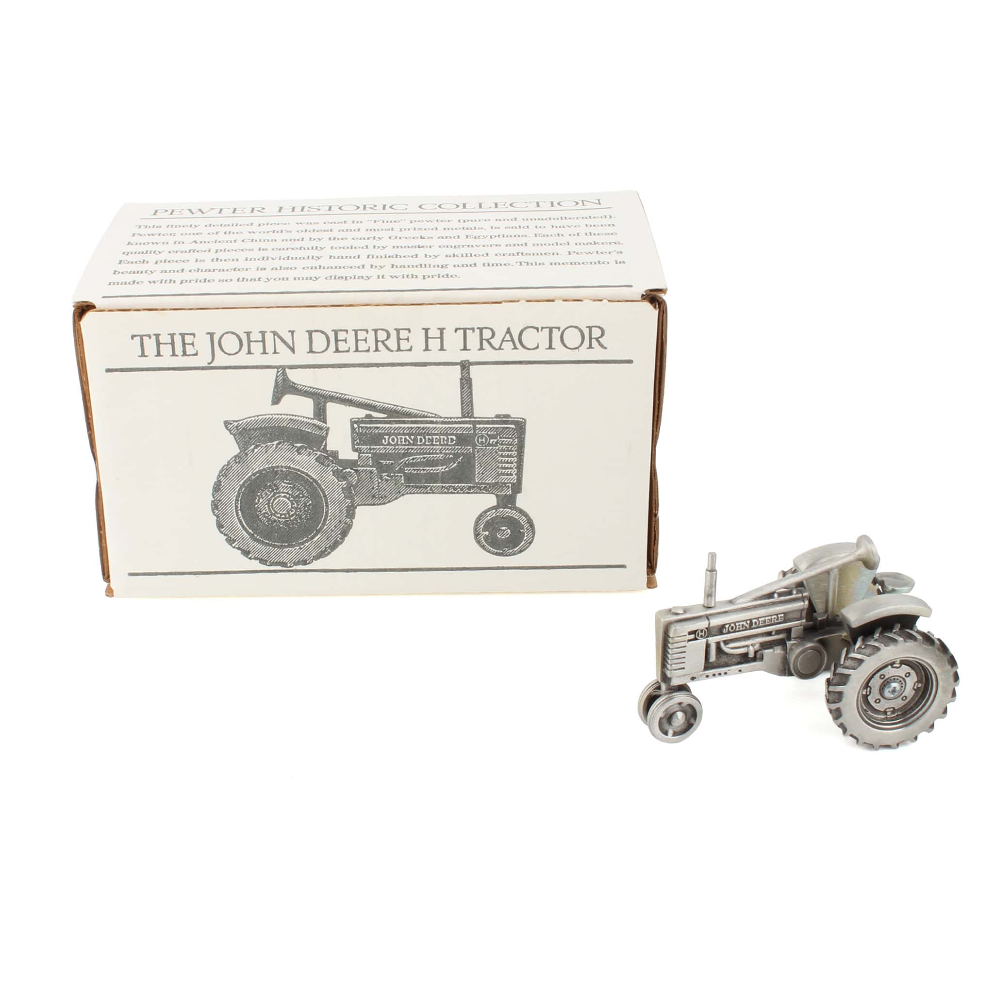1/43 John Deere Model "H" Narrow Front Collectible Tractor in Pewter by SpecCast