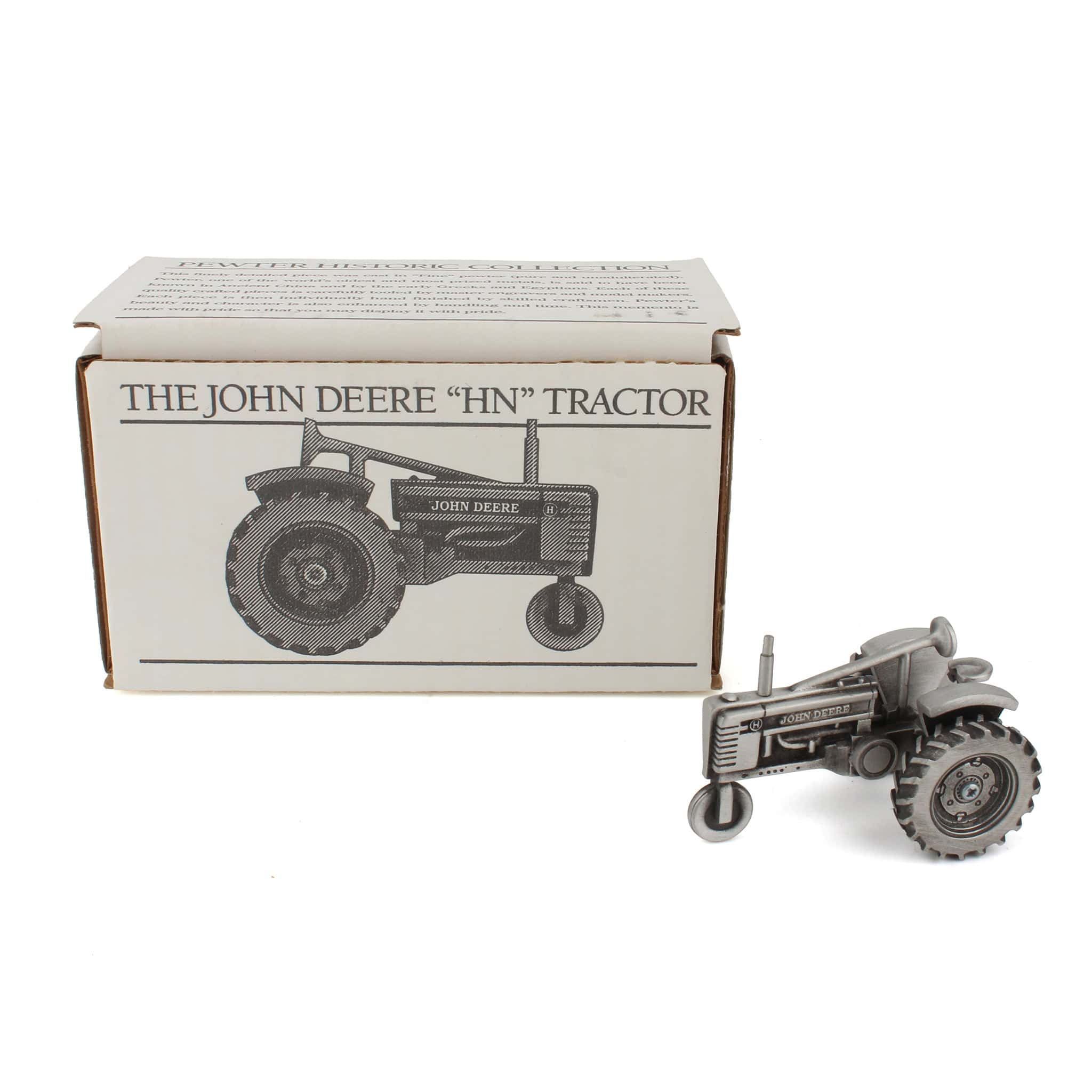 1/43 John Deere Model "HN" Single Front Wheel Collectible Tractor in Pewter by SpecCast