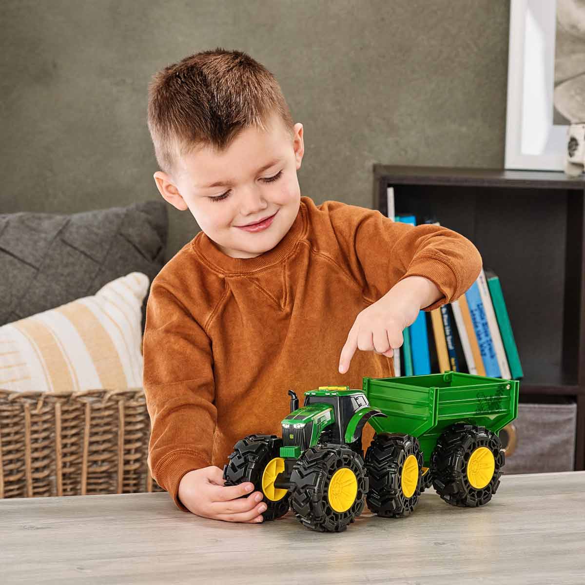 John Deere Monster Treads Tractor with Wagon - Image 7