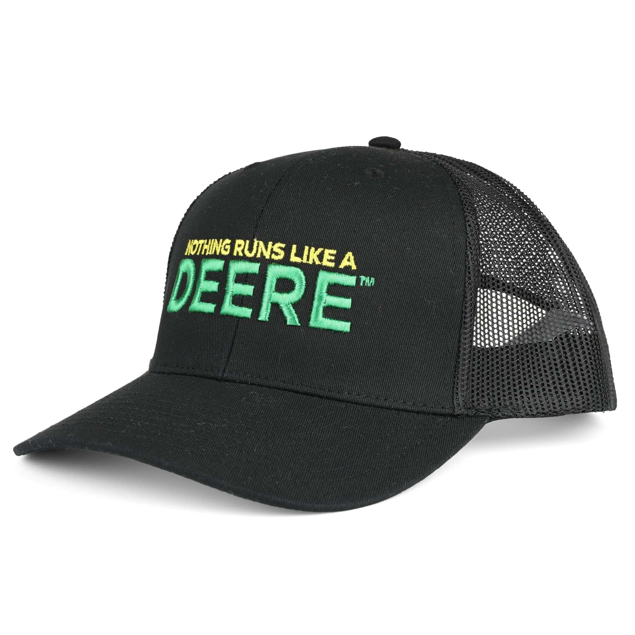 John Deere Nothing Runs Like a Deere Black Mesh Back Hat - Image 2