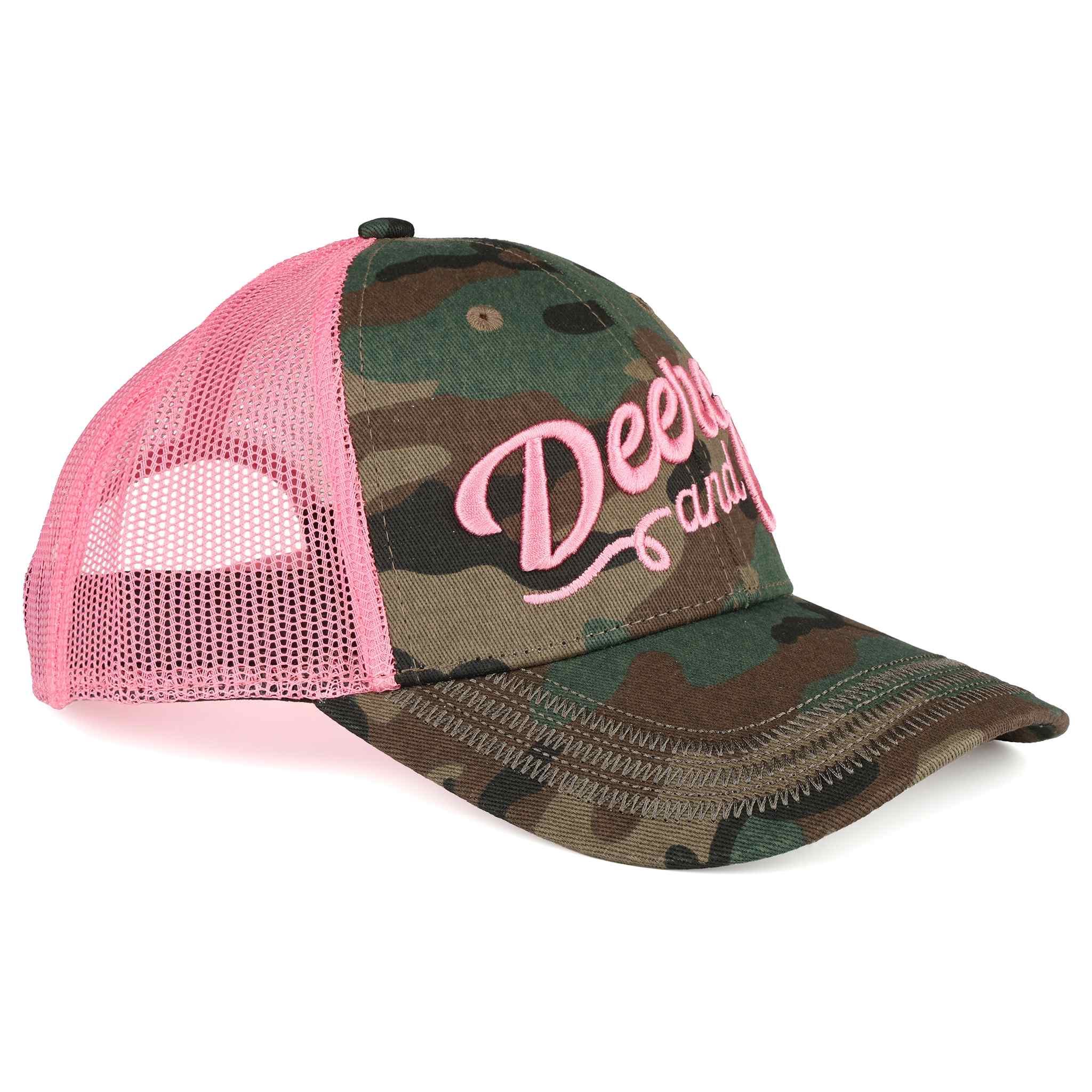 John Deere Pink & Camo Mesh Back Hat - Image 2