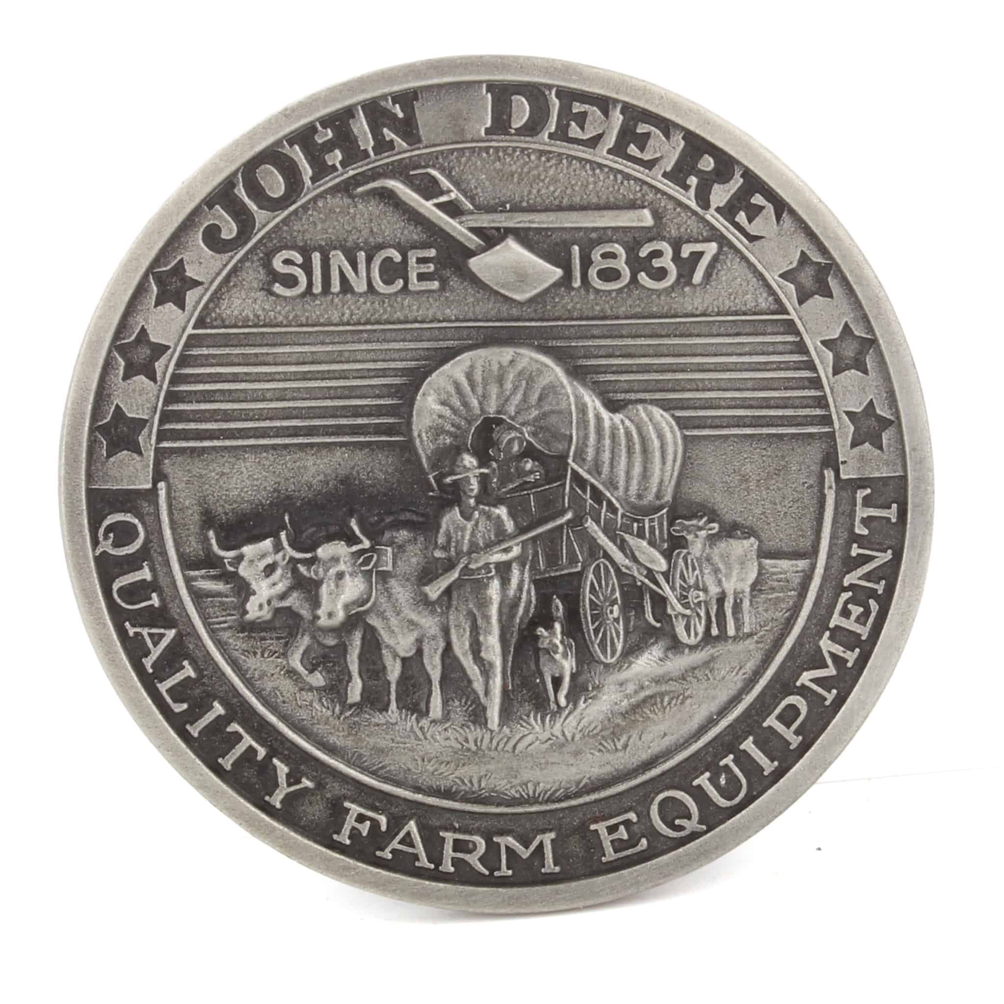 John Deere Quality Farm Equipment Since 1837 Round LE Belt Buckle