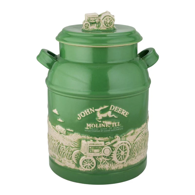 John Deere Raised-Relief Milk Can Cookie Jar - Image 3