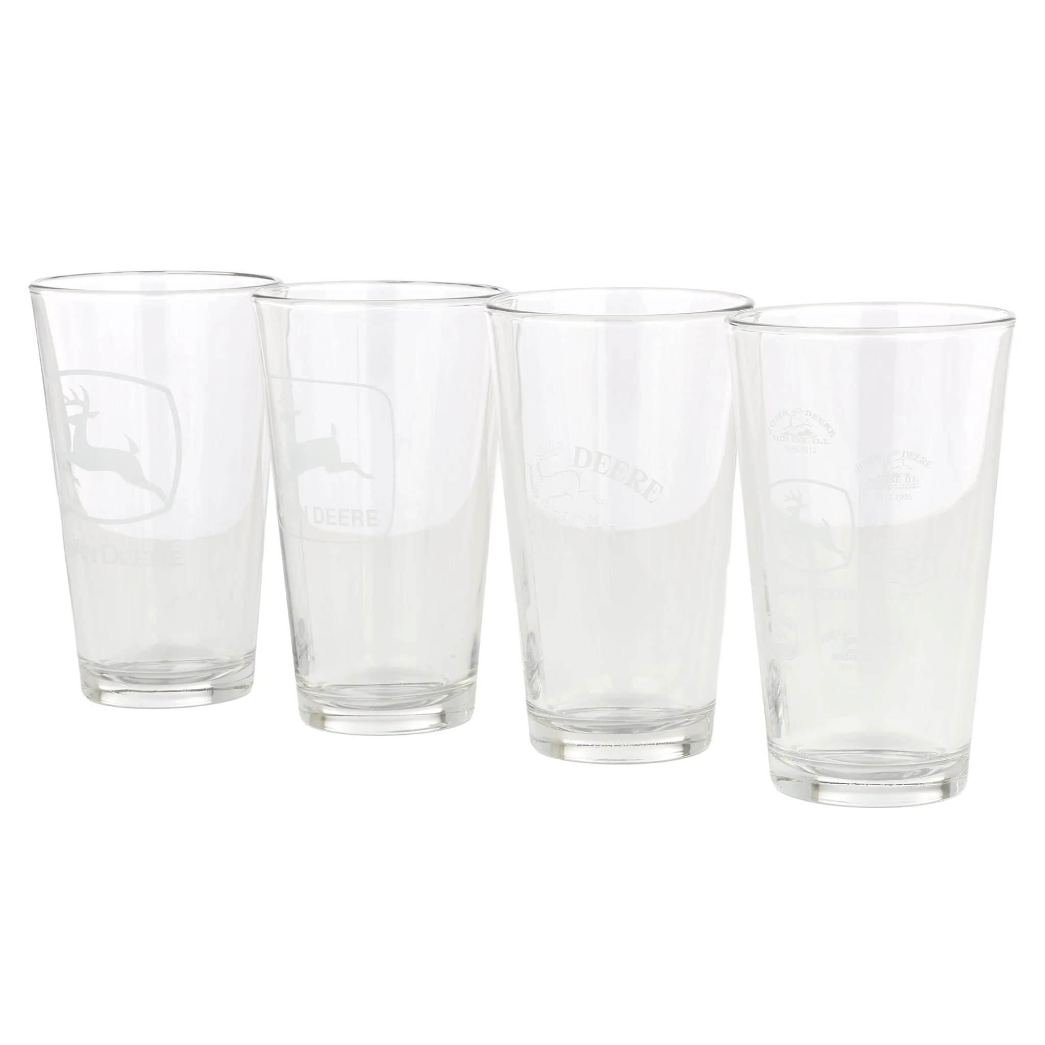 John Deere Set of 4 Etched Logo Glass Drinkware Tumblers - Image 4