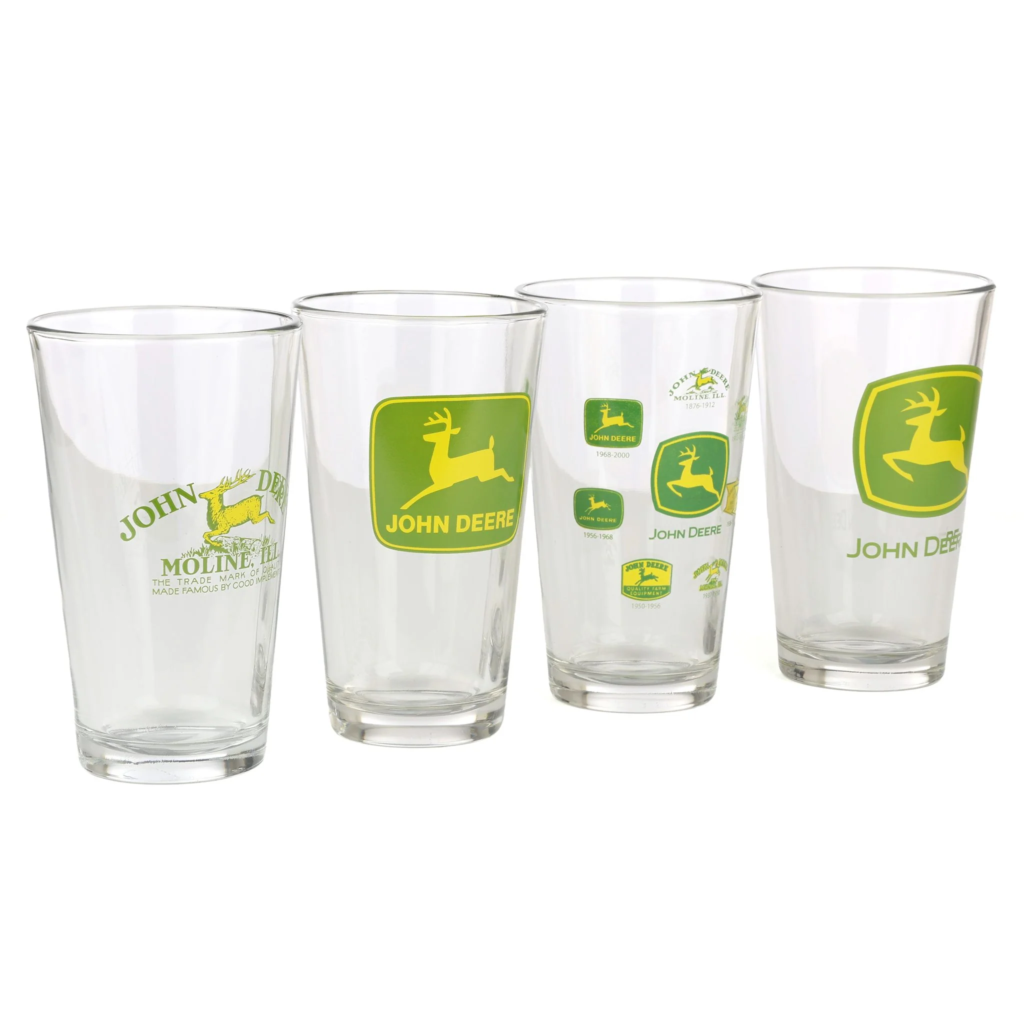 John Deere Set of 4 Logo Glass Drinkware Tumblers - Image 2